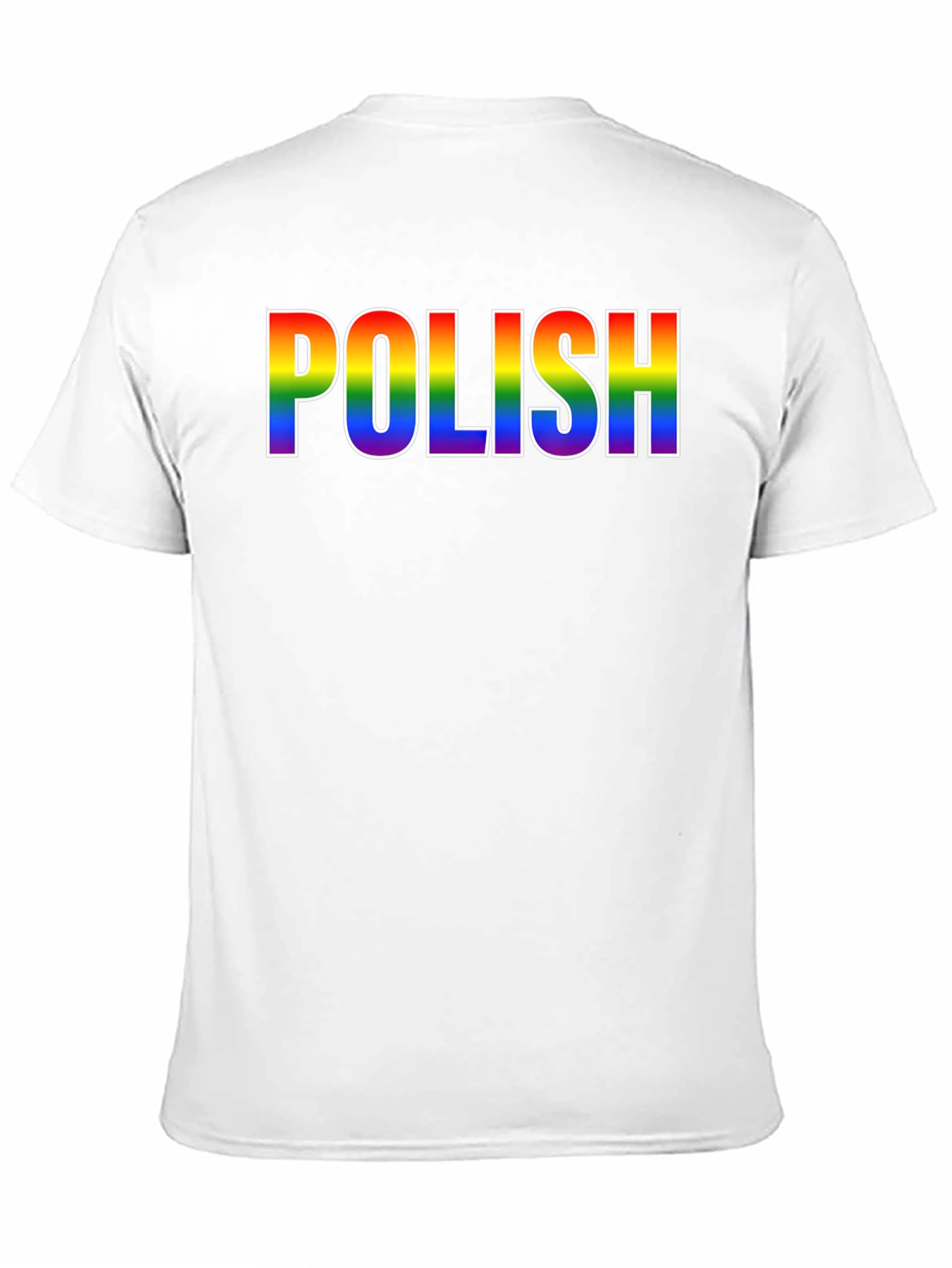 Polish Pride T-Shirt - Rainbow Text