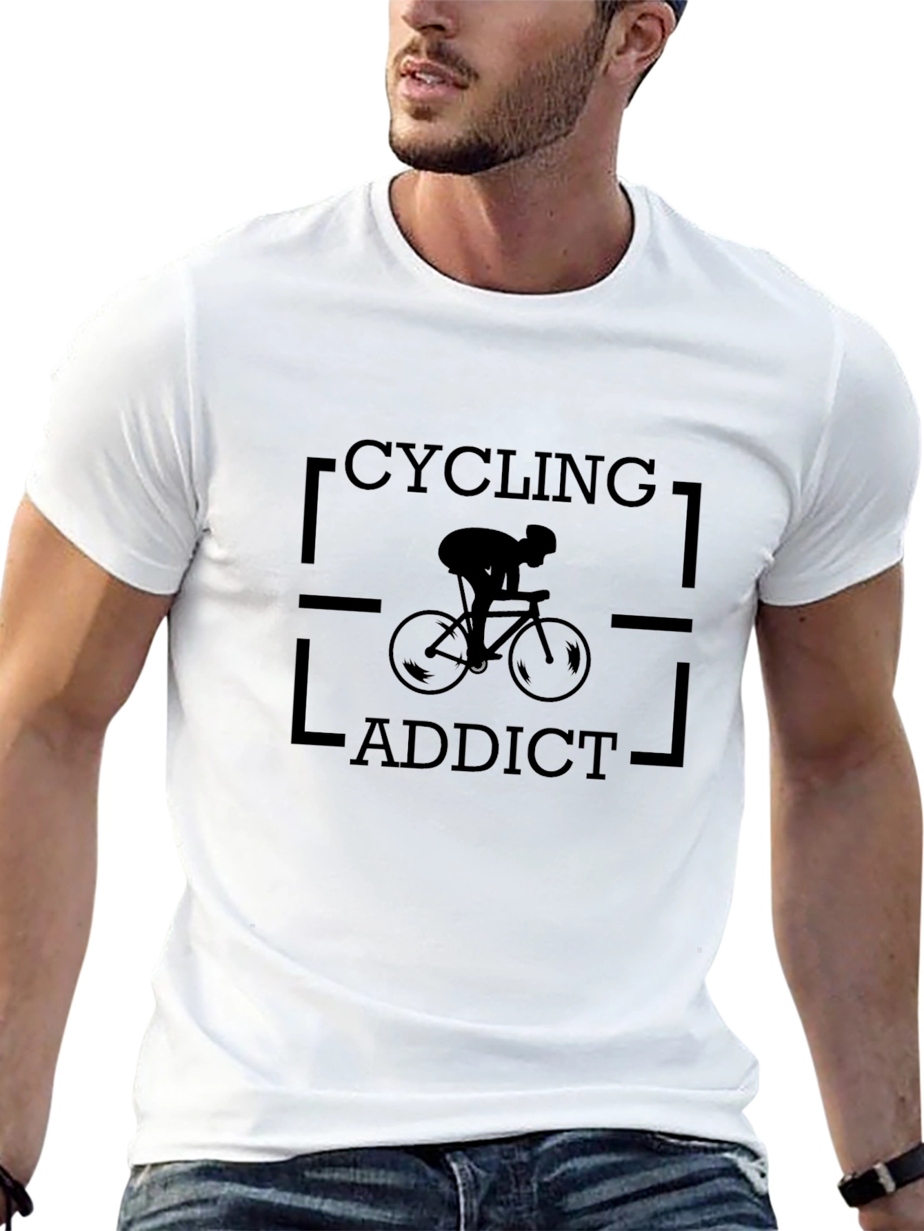 Cycling Addict Graphic Tee - Black T-Shirt