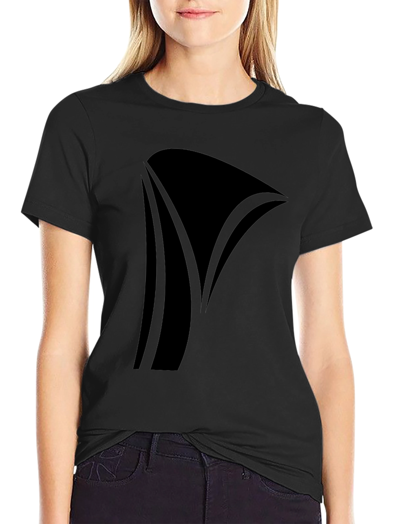 Modern Black Graphic Tee - Stylish Casual Wear