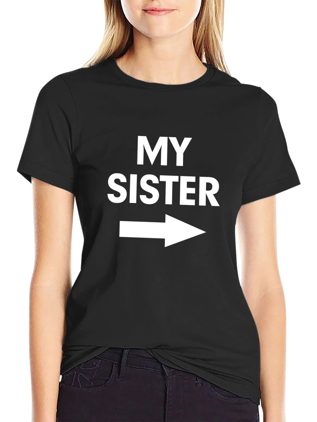 My Sister Arrow T-Shirt Funny Sibling Tee