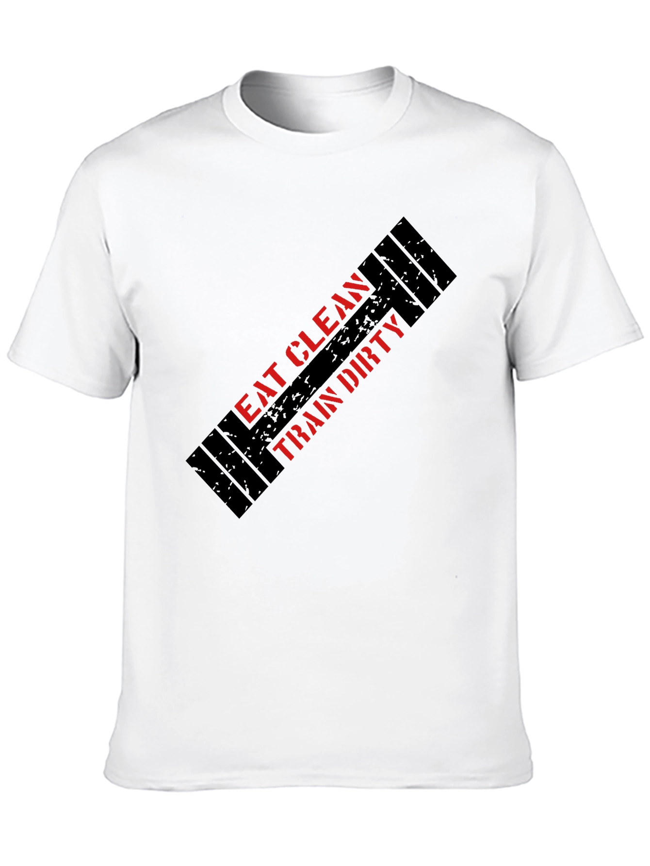 Eat Clean Train Dirty Black Graphic T-Shirt