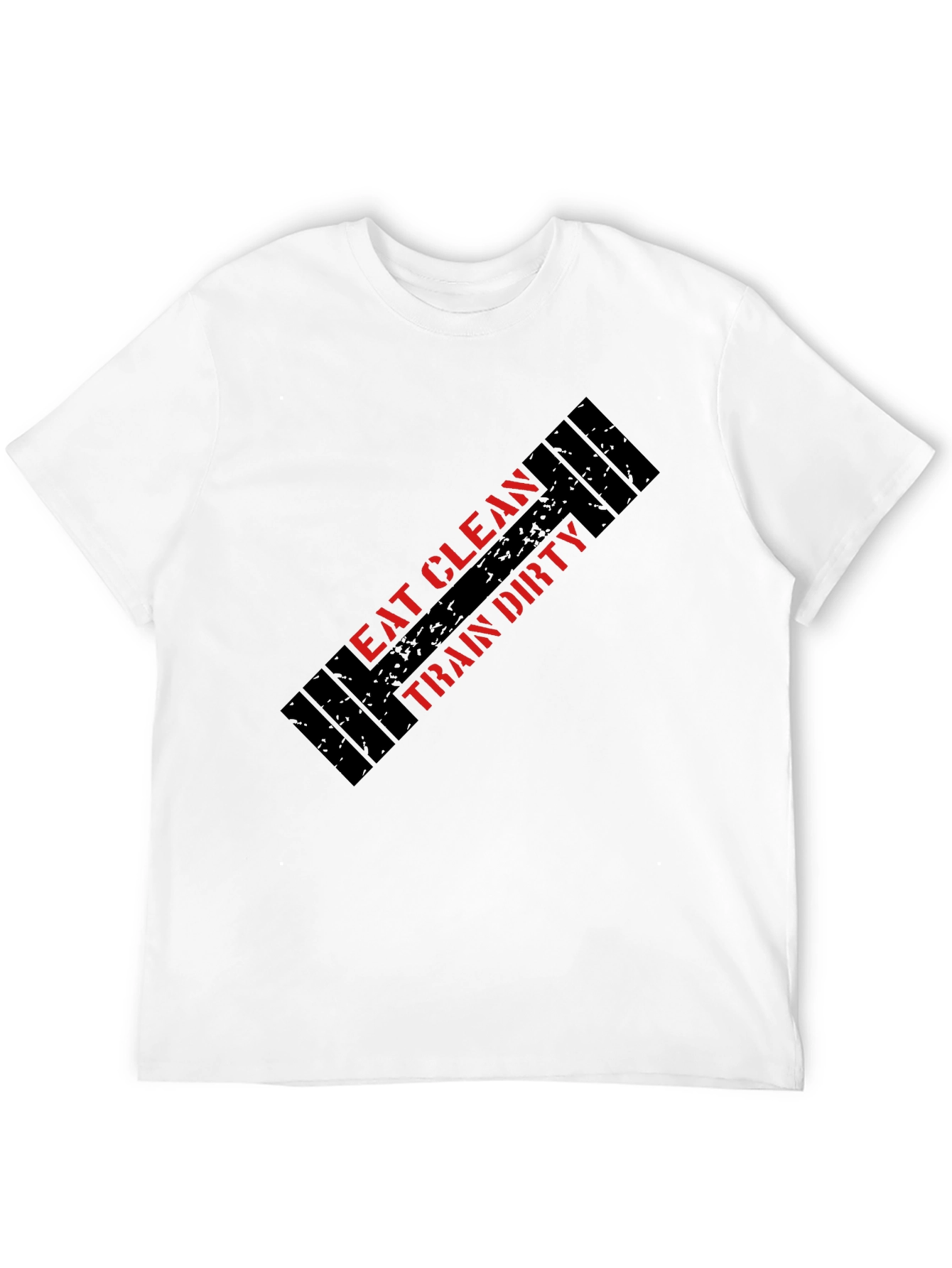 Eat Clean Train Dirty Black Graphic T-Shirt