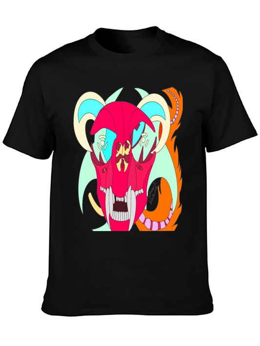 Skull Beast Graphic Tee - Bold Design Soft Cotton