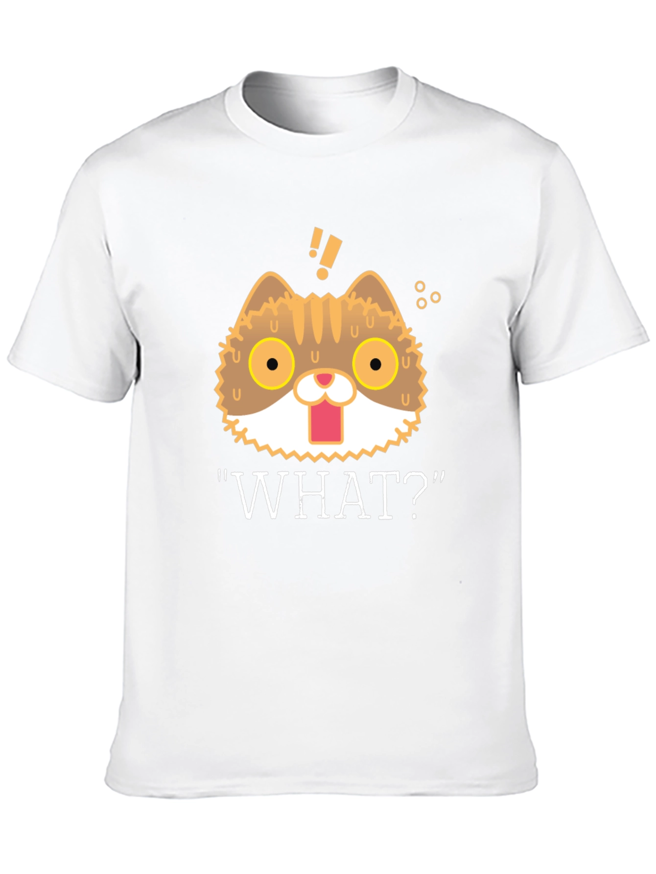 Funny Cat WHAT!? Graphic T-Shirt - Unisex