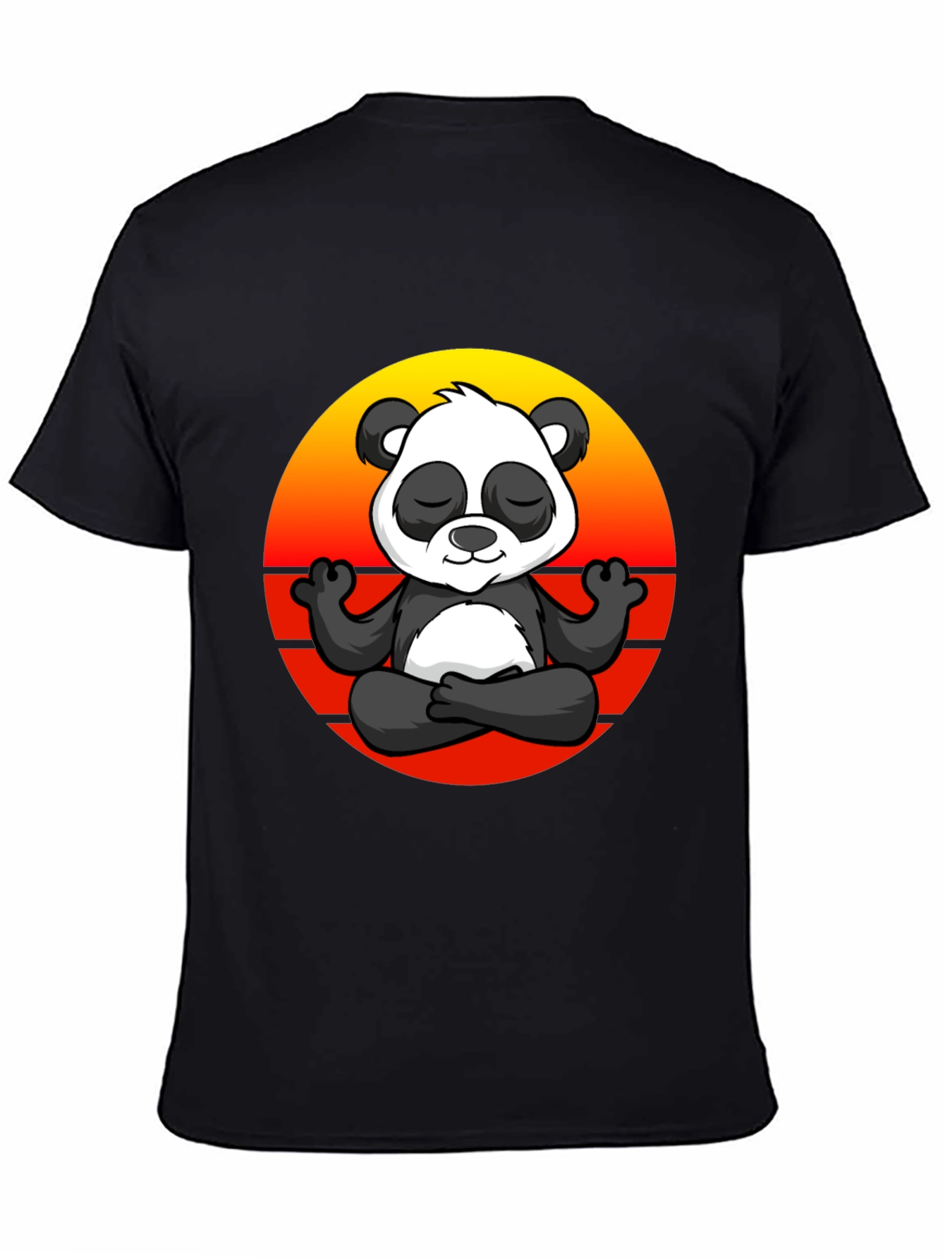 Zen Panda Graphic Tee - Black T-Shirt