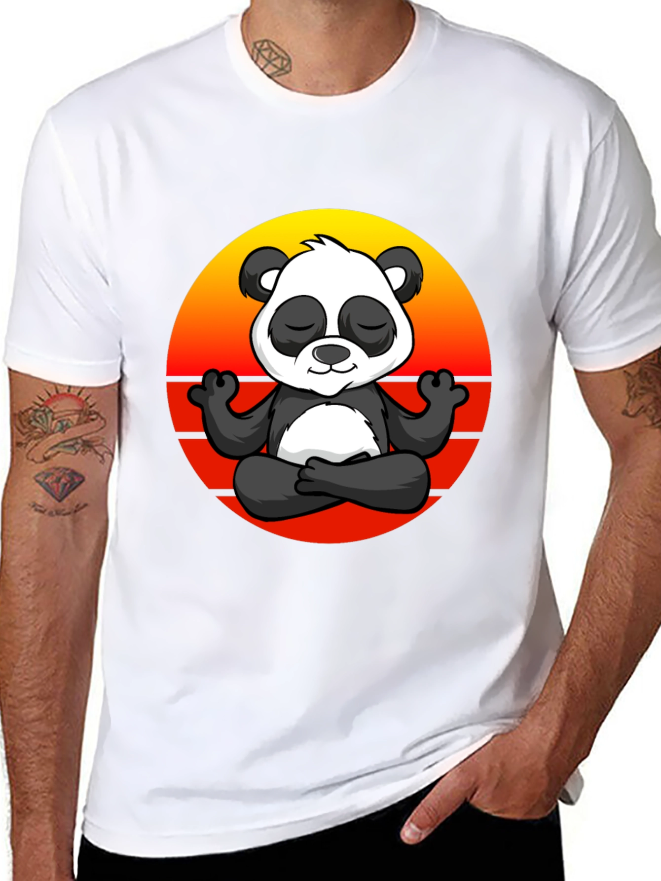 Zen Panda Graphic Tee - Black T-Shirt