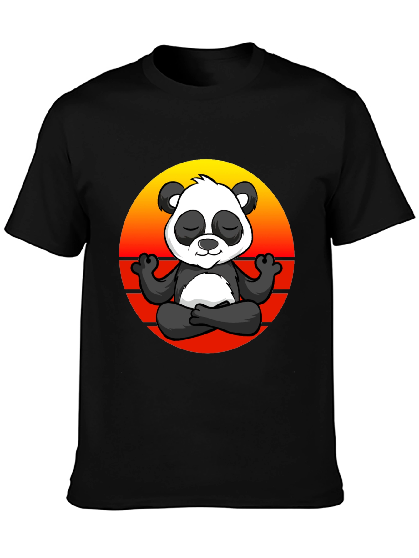 Zen Panda Graphic Tee - Black T-Shirt