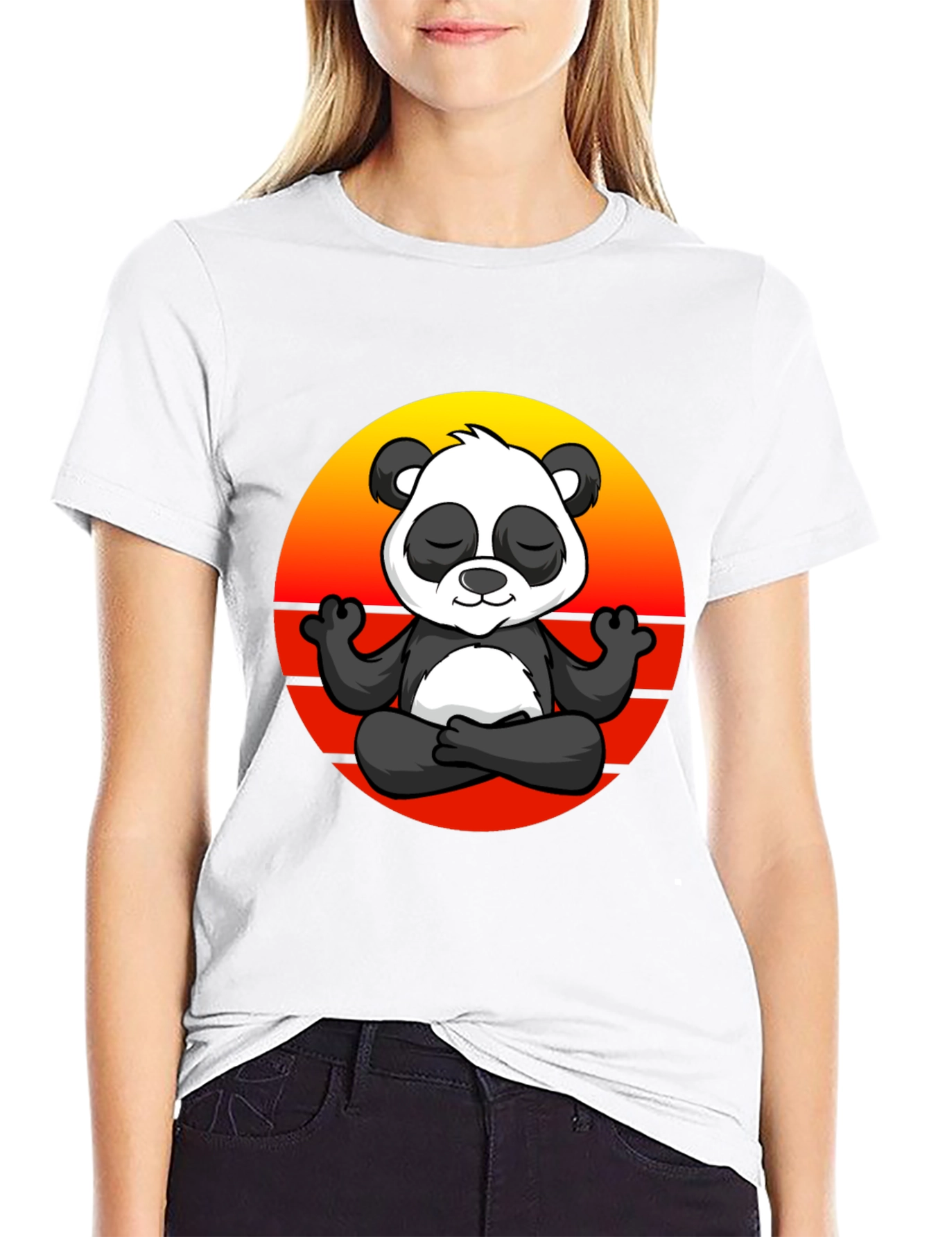 Zen Panda Graphic Tee - Black T-Shirt