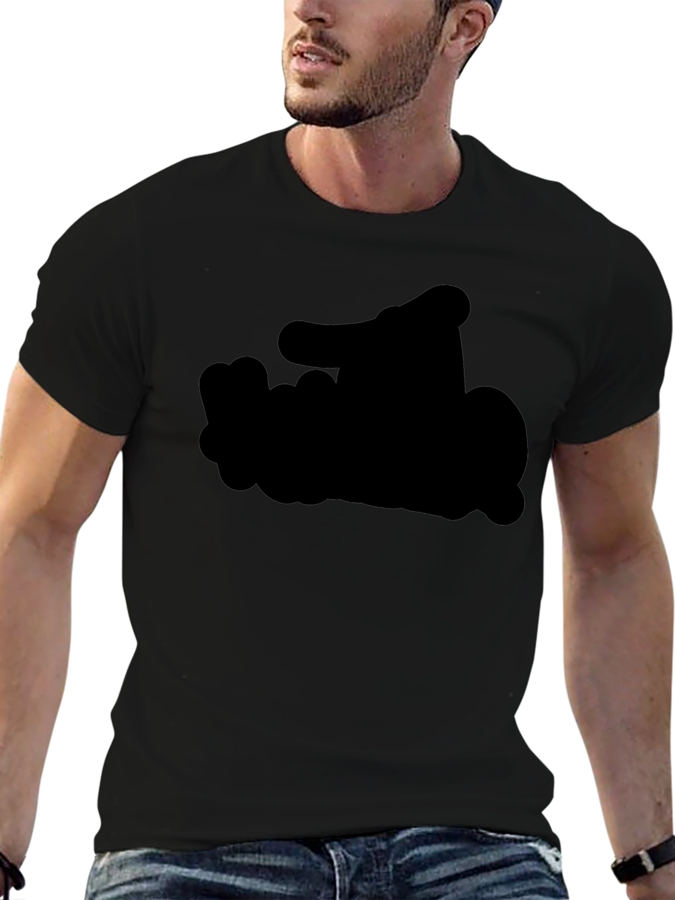 Solid Black Classic Fit Tee