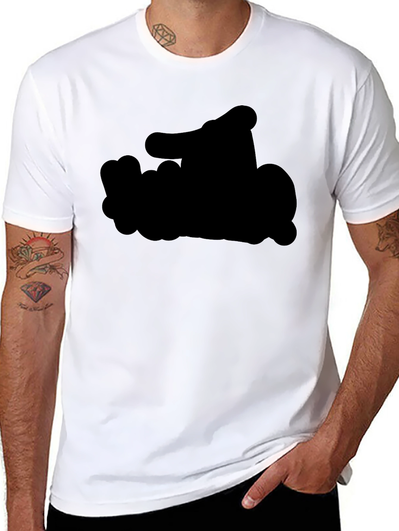 Solid Black Classic Fit Tee