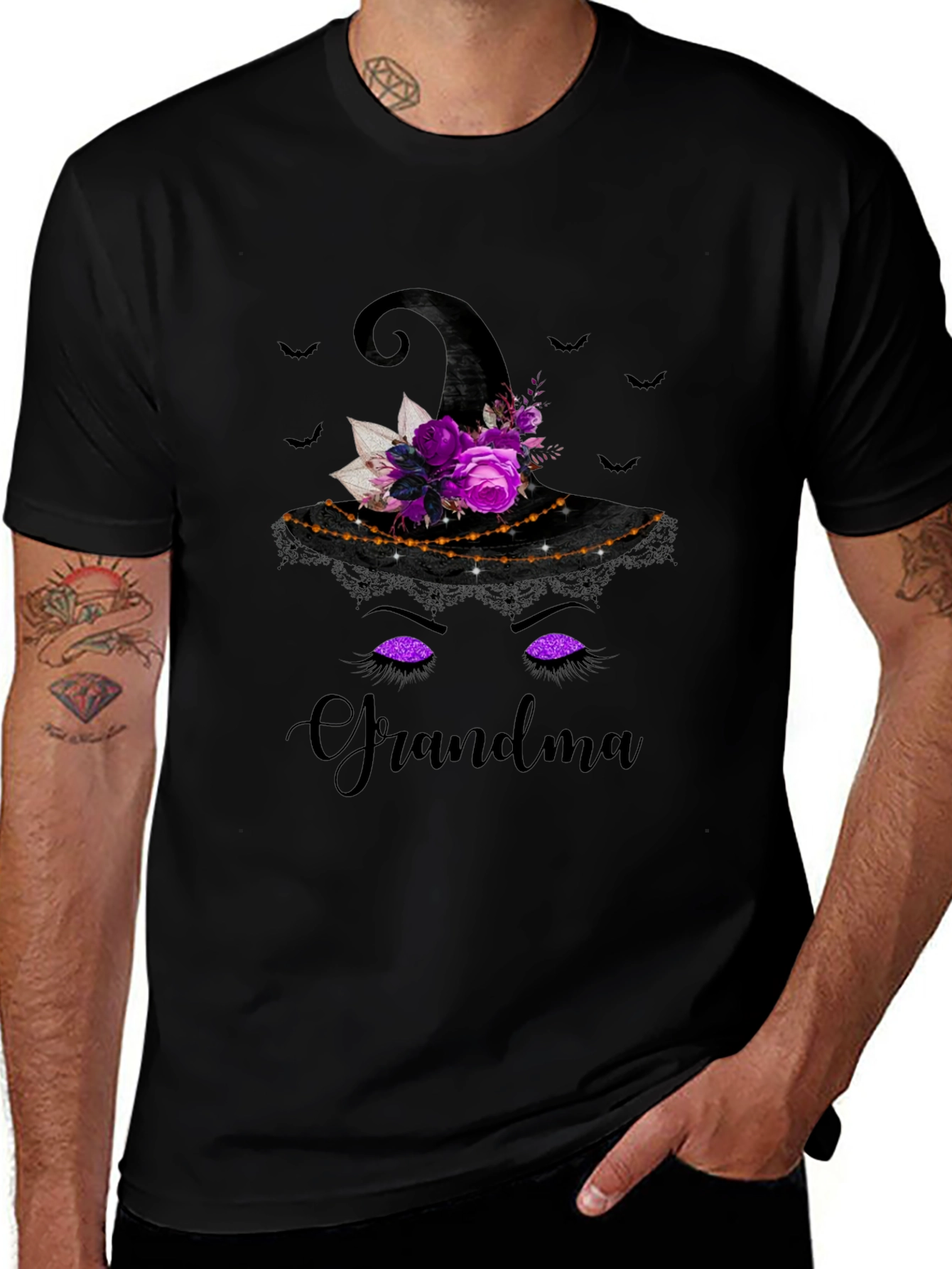 Grandma Witch Hat Halloween T-Shirt