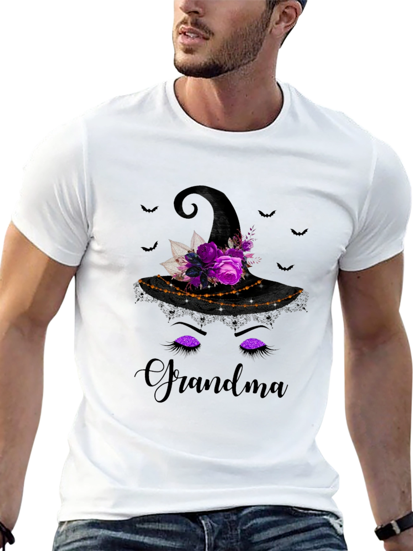 Grandma Witch Hat Halloween T-Shirt