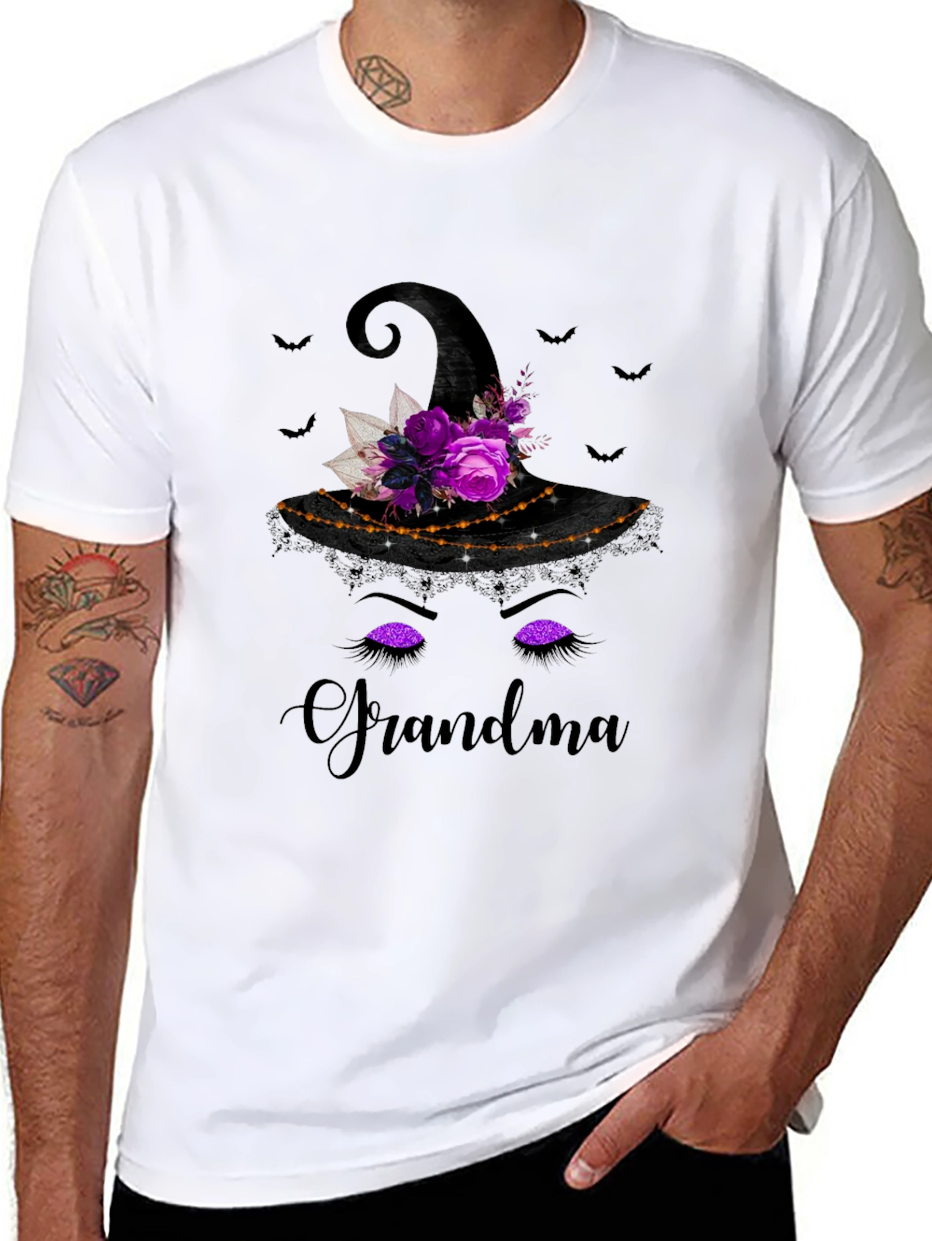 Grandma Witch Hat Halloween T-Shirt