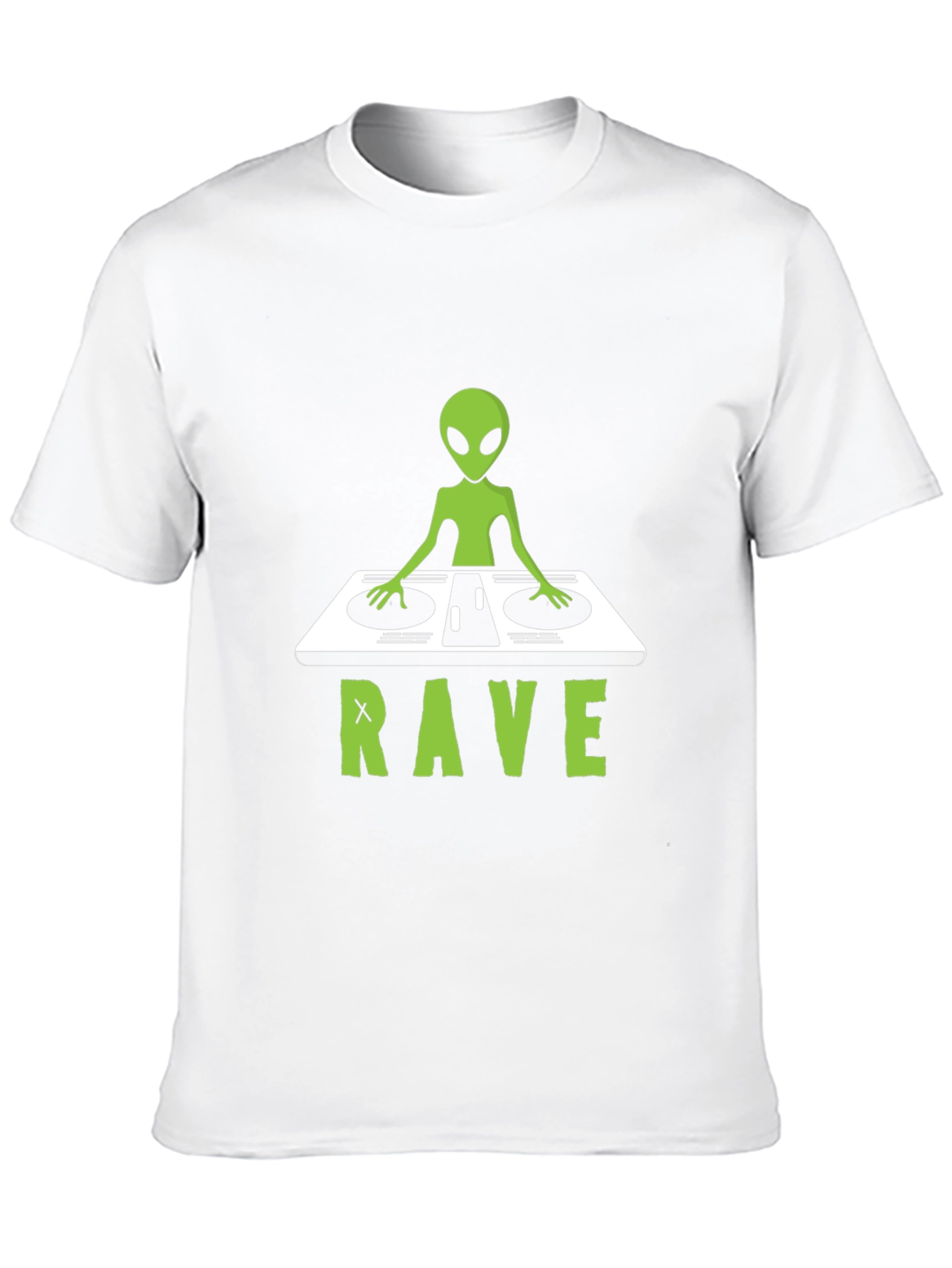 Alien DJ Rave T-Shirt - Unique Graphic Tee