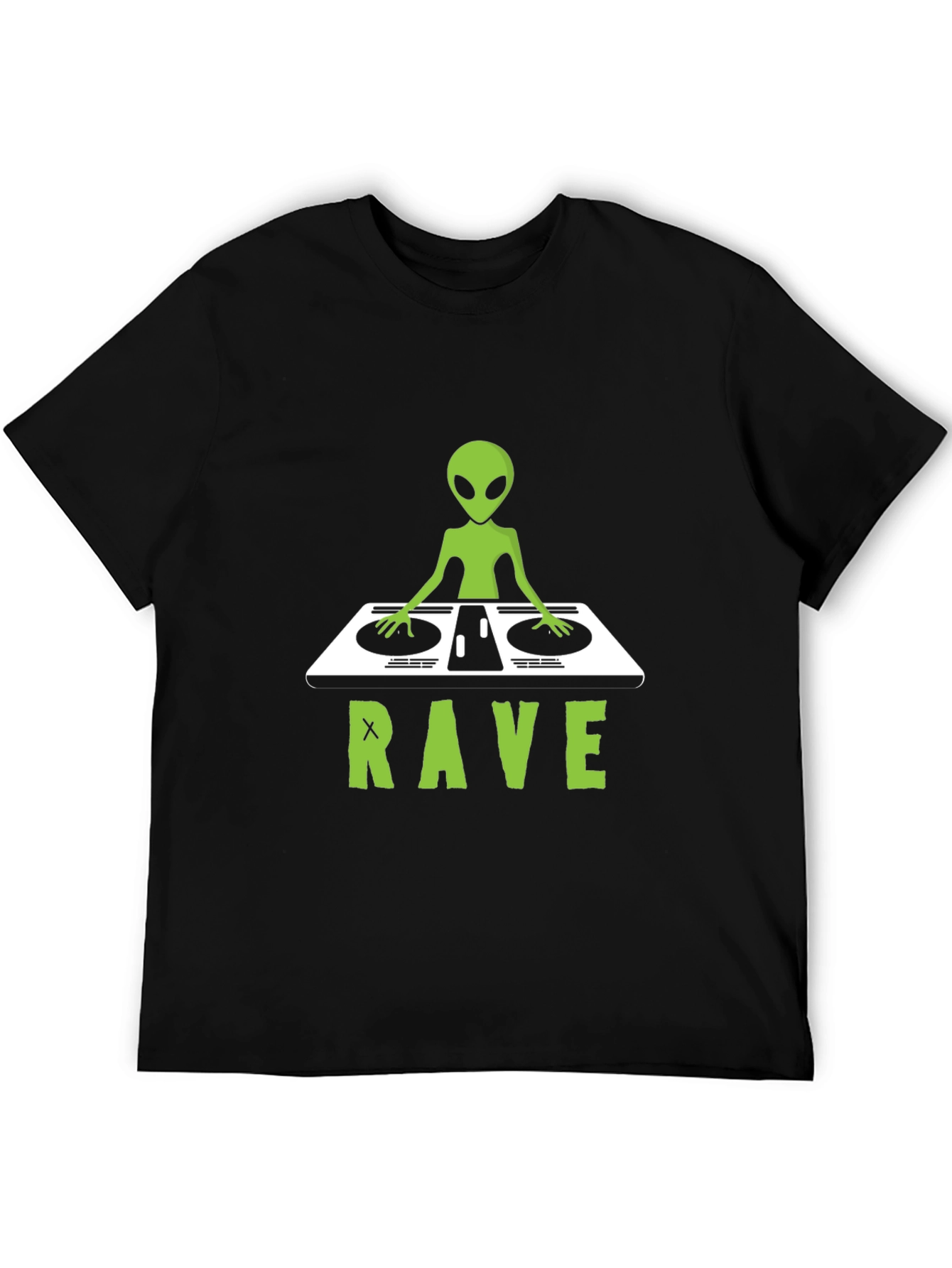 Alien DJ Rave T-Shirt - Unique Graphic Tee