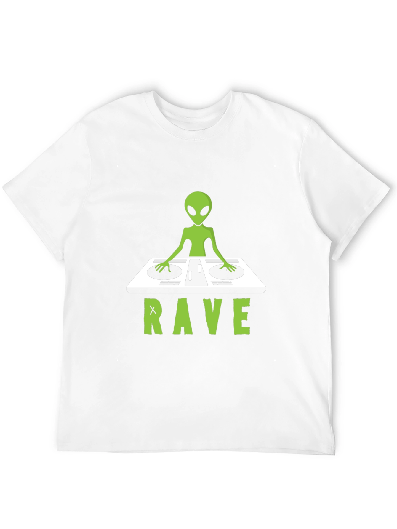Alien DJ Rave T-Shirt - Unique Graphic Tee