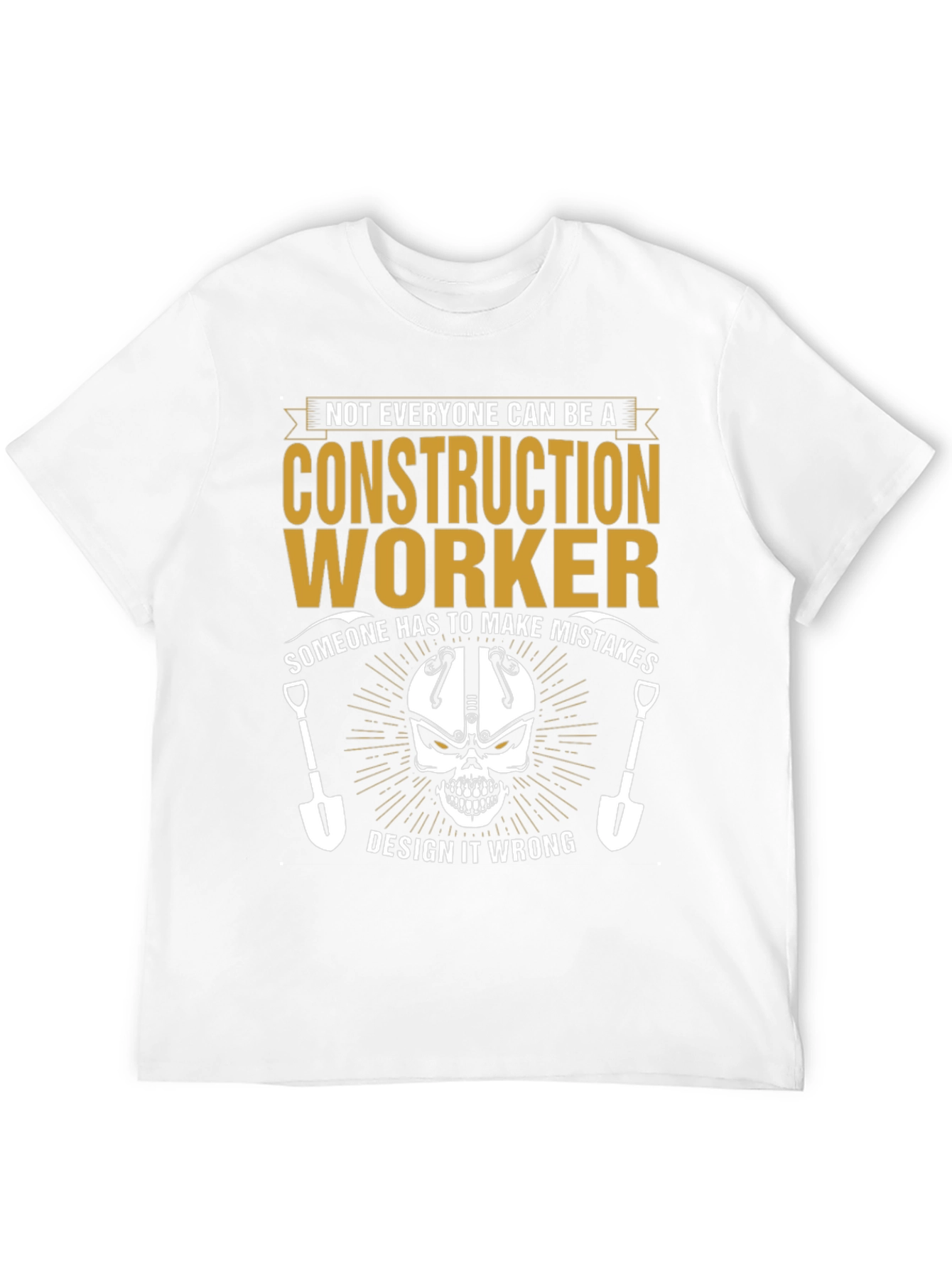 Construction Worker Graphic Tee - Make Mistakes Design