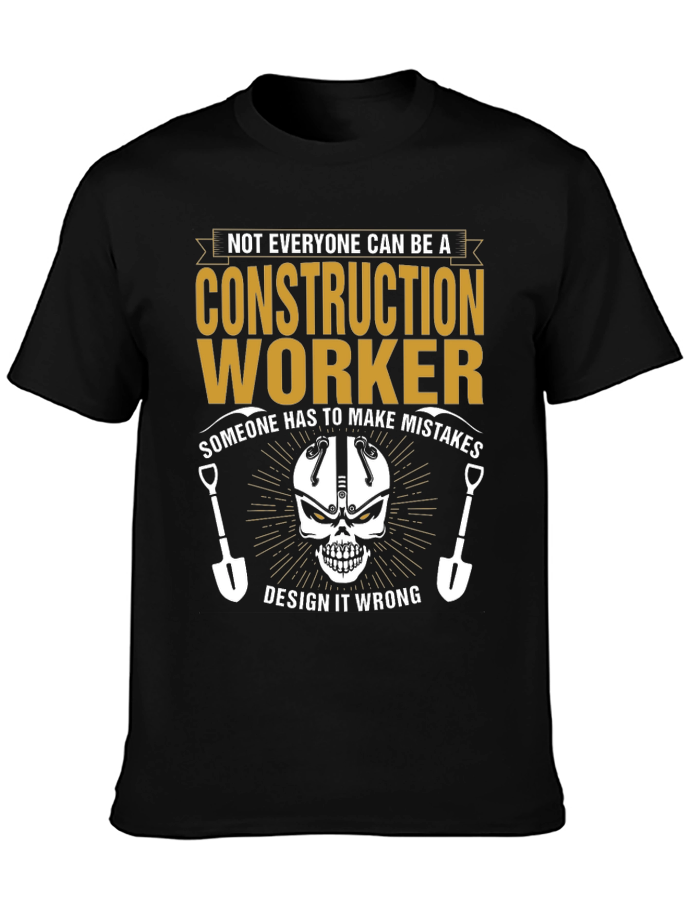 Construction Worker Graphic Tee - Make Mistakes Design