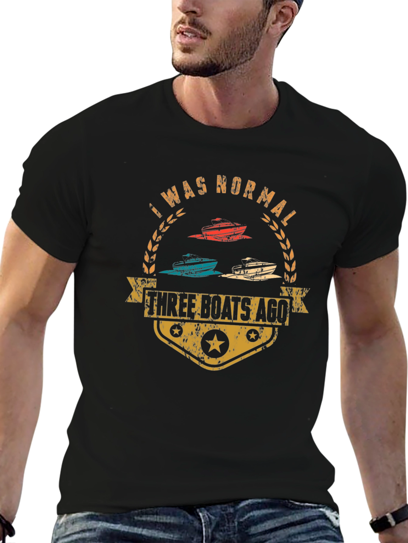 Funny Three Boats Ago Graphic T-Shirt