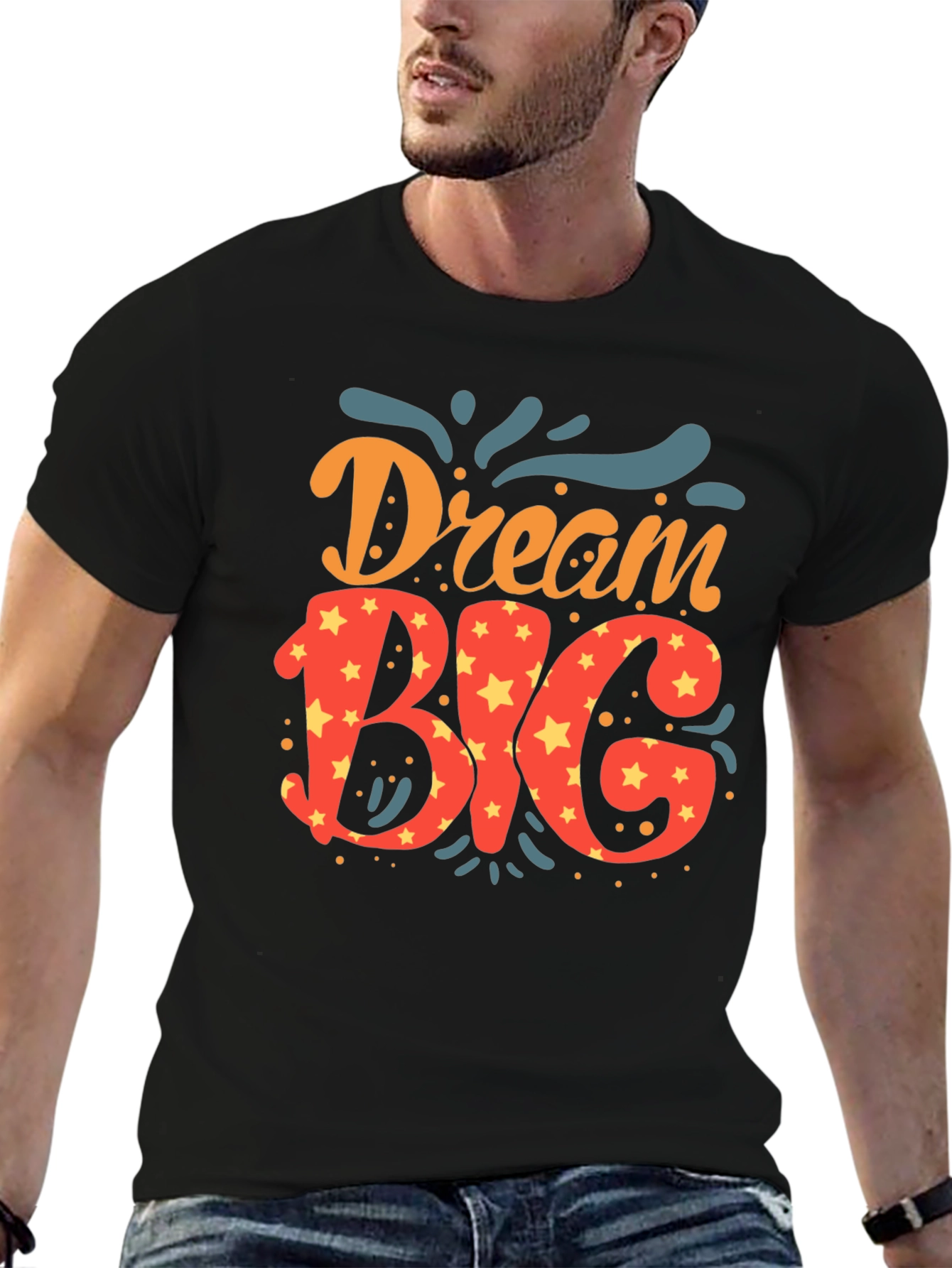 Dream Big Graphic Tee - Stylish Black T-Shirt