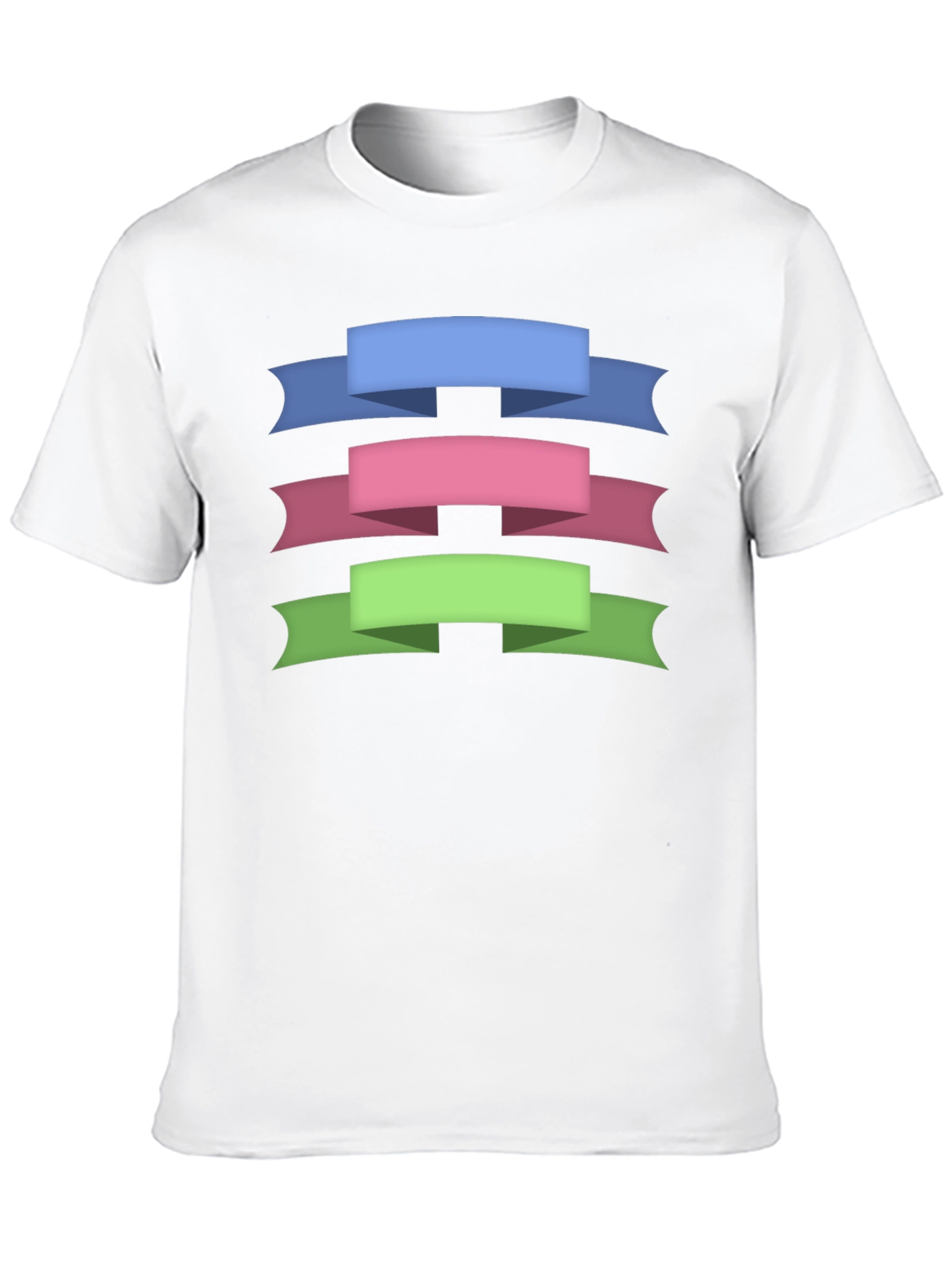 Ribbon Banner Graphic Tee - Stylish Mens Black T-Shirt