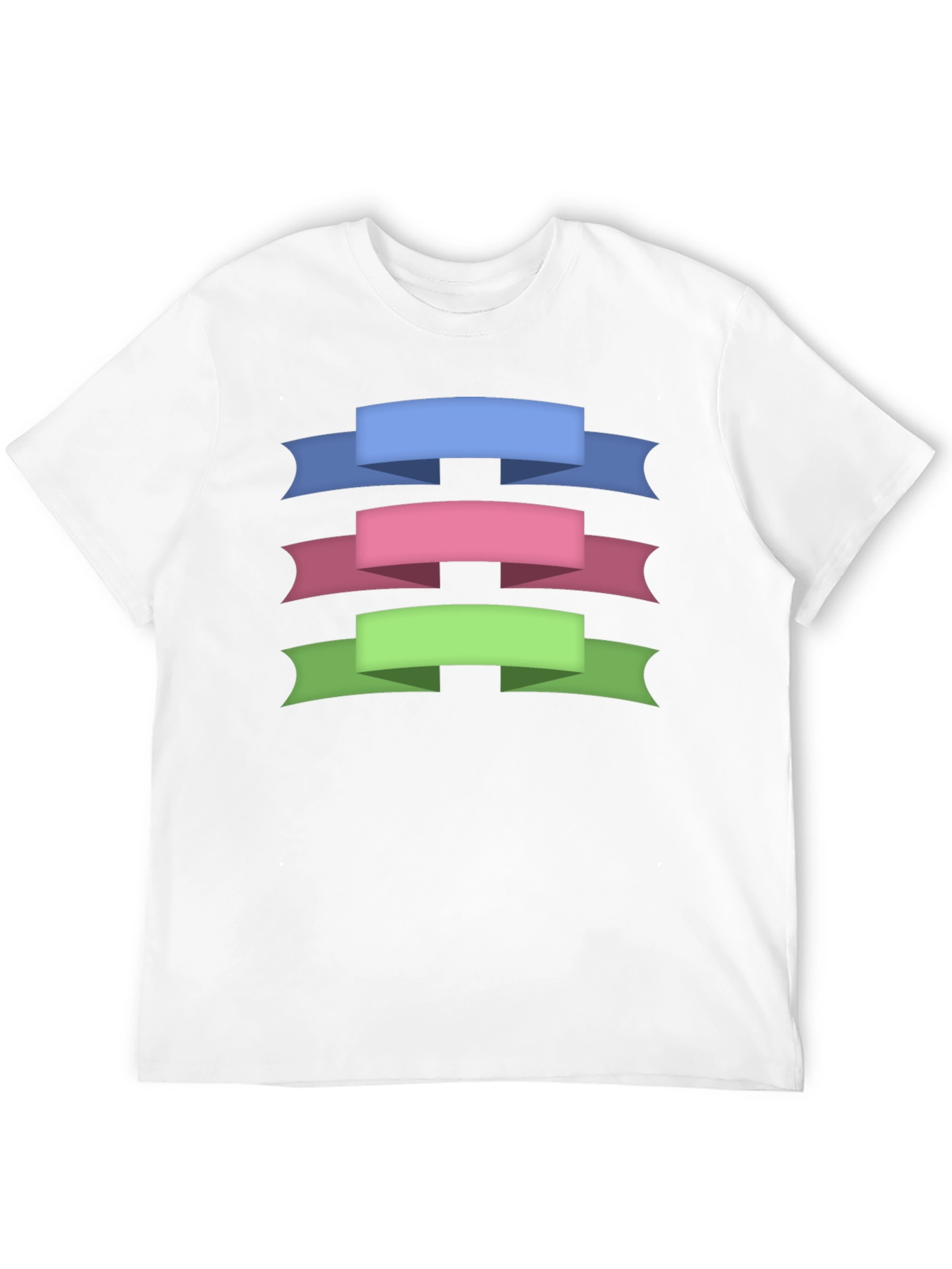 Ribbon Banner Graphic Tee - Stylish Mens Black T-Shirt