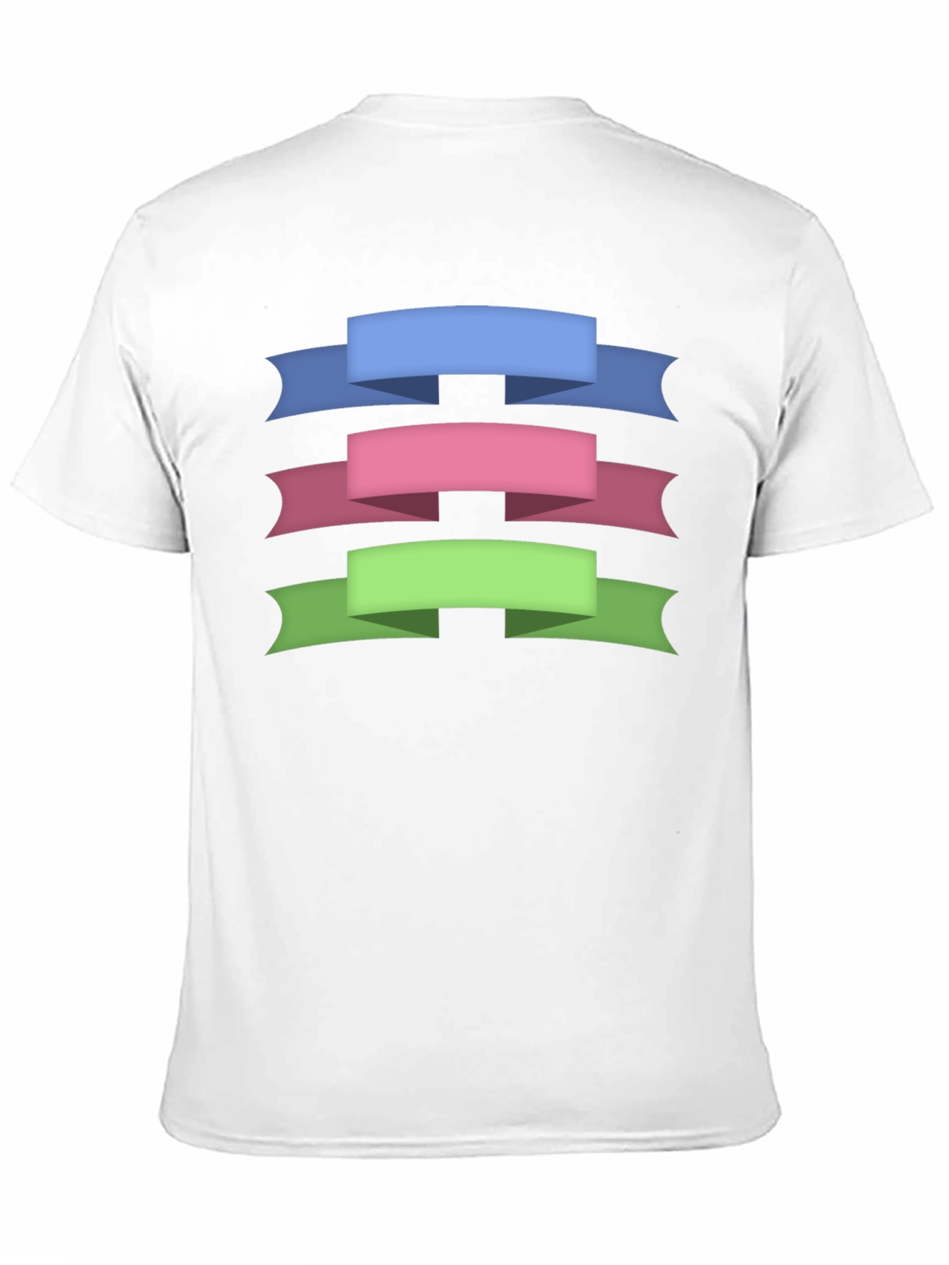 Ribbon Banner Graphic Tee - Stylish Mens Black T-Shirt