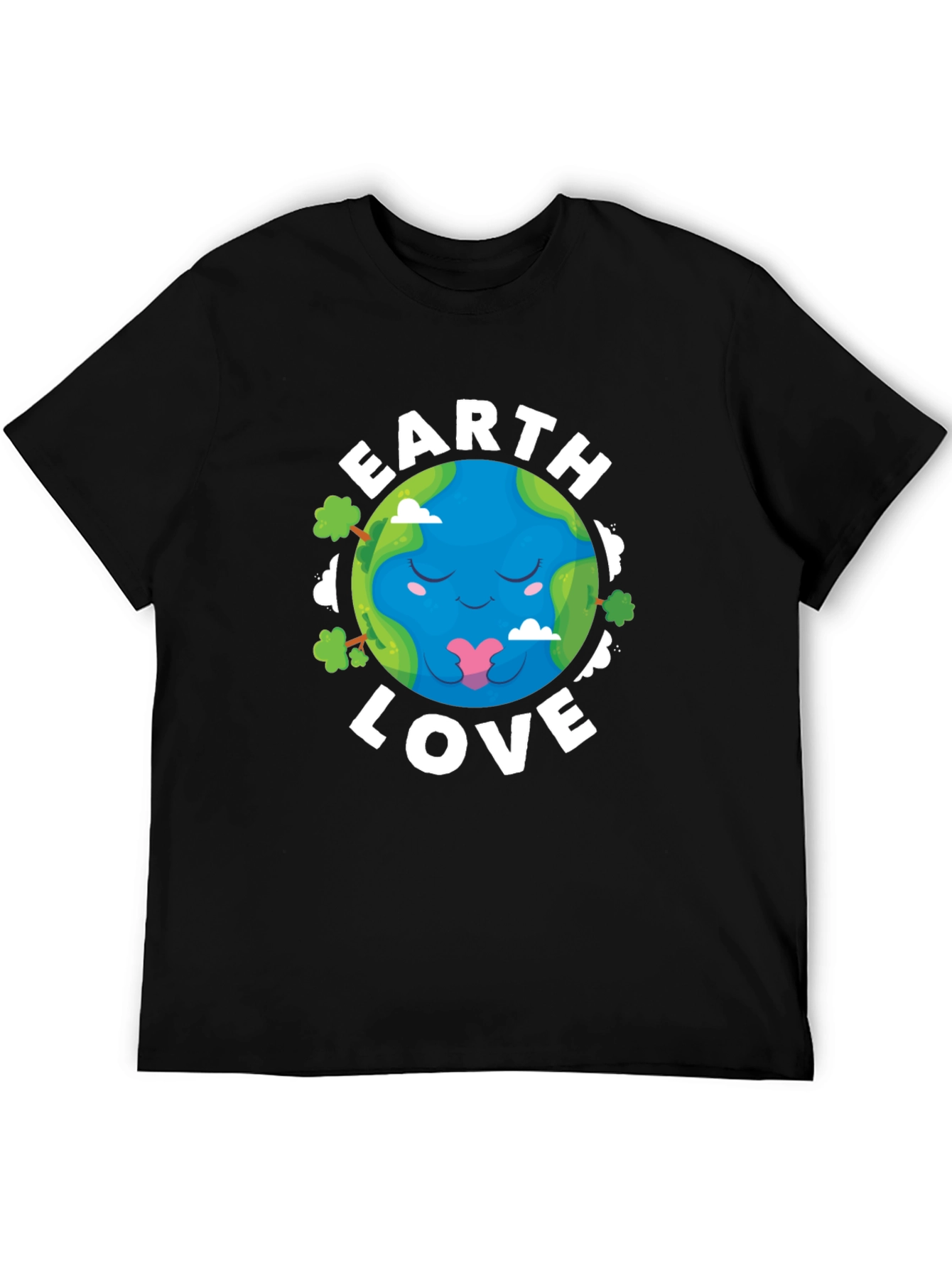 Earth Love Graphic Tee - Black Cotton
