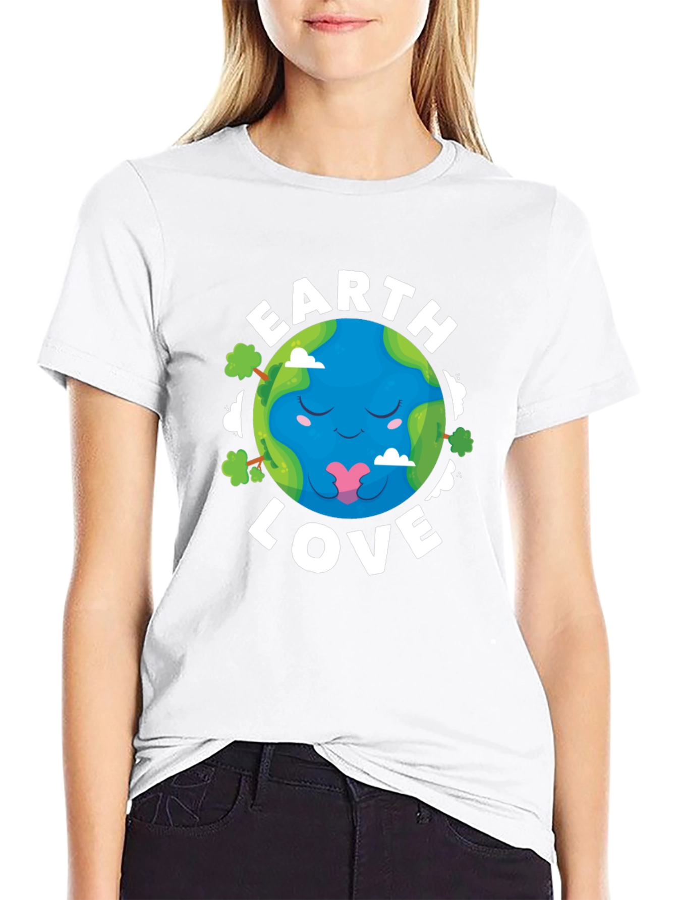 Earth Love Graphic Tee - Black Cotton