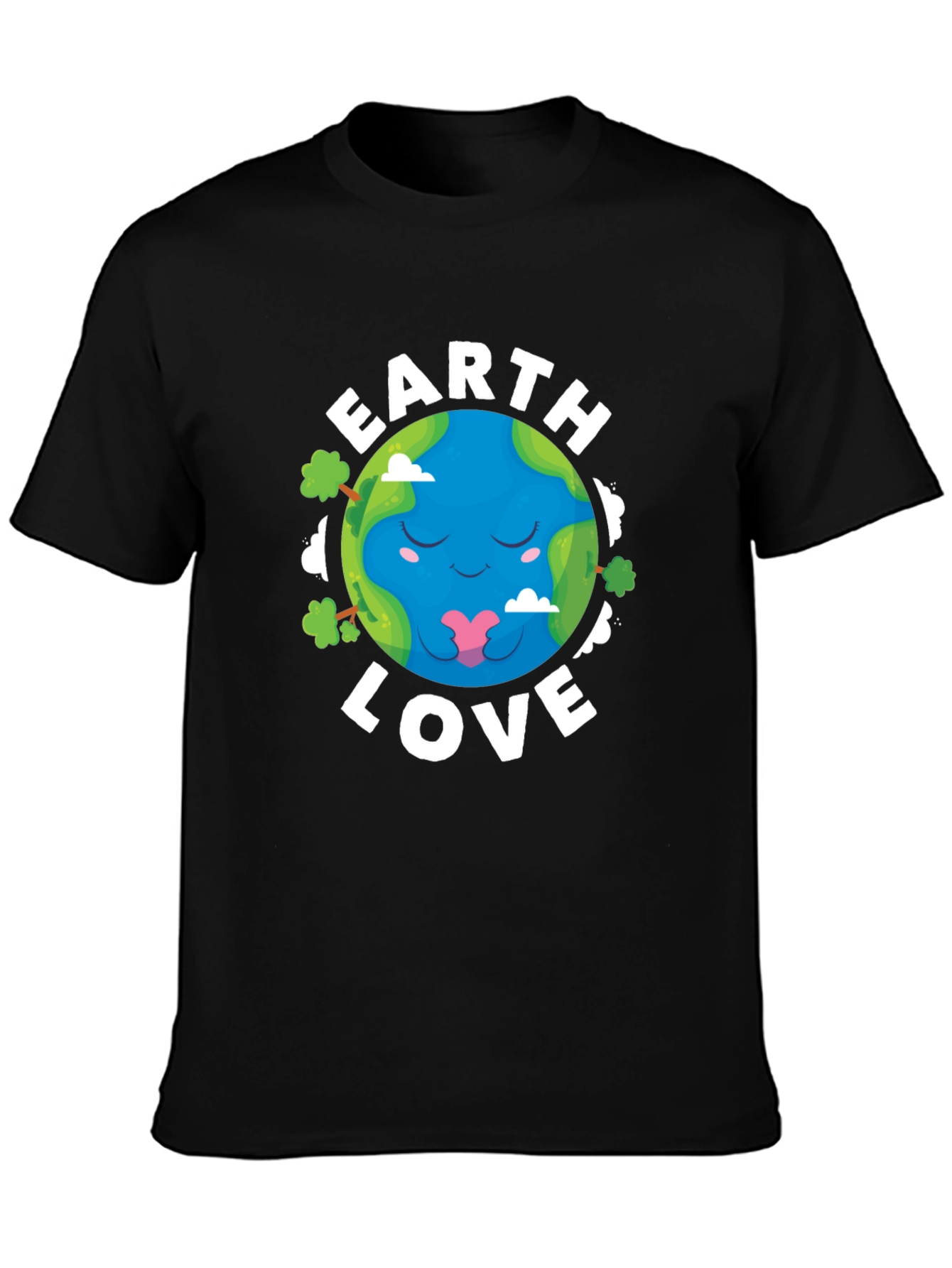 Earth Love Graphic Tee - Black Cotton