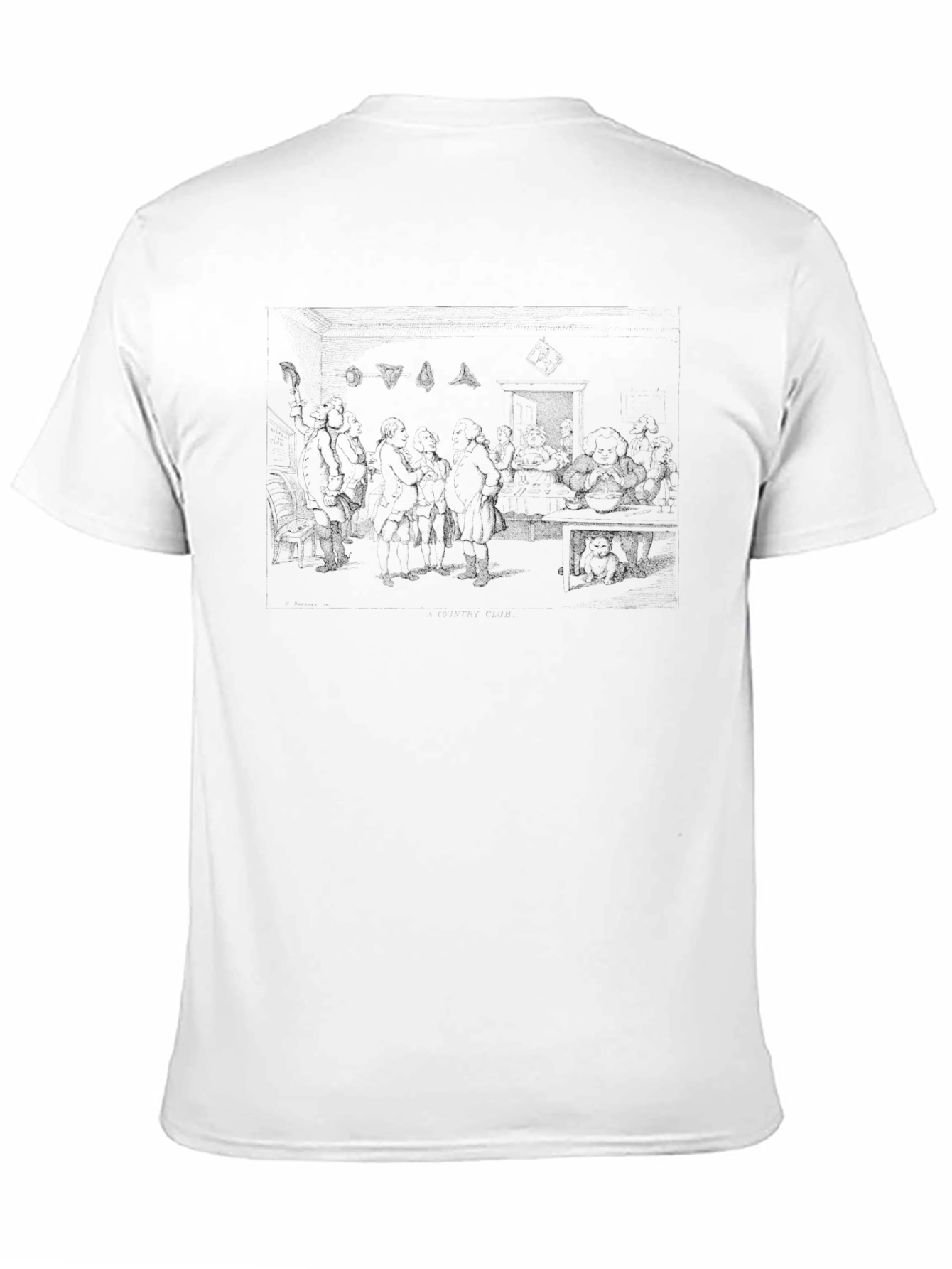 Mens Black Graphic Print Crew Neck T-Shirt