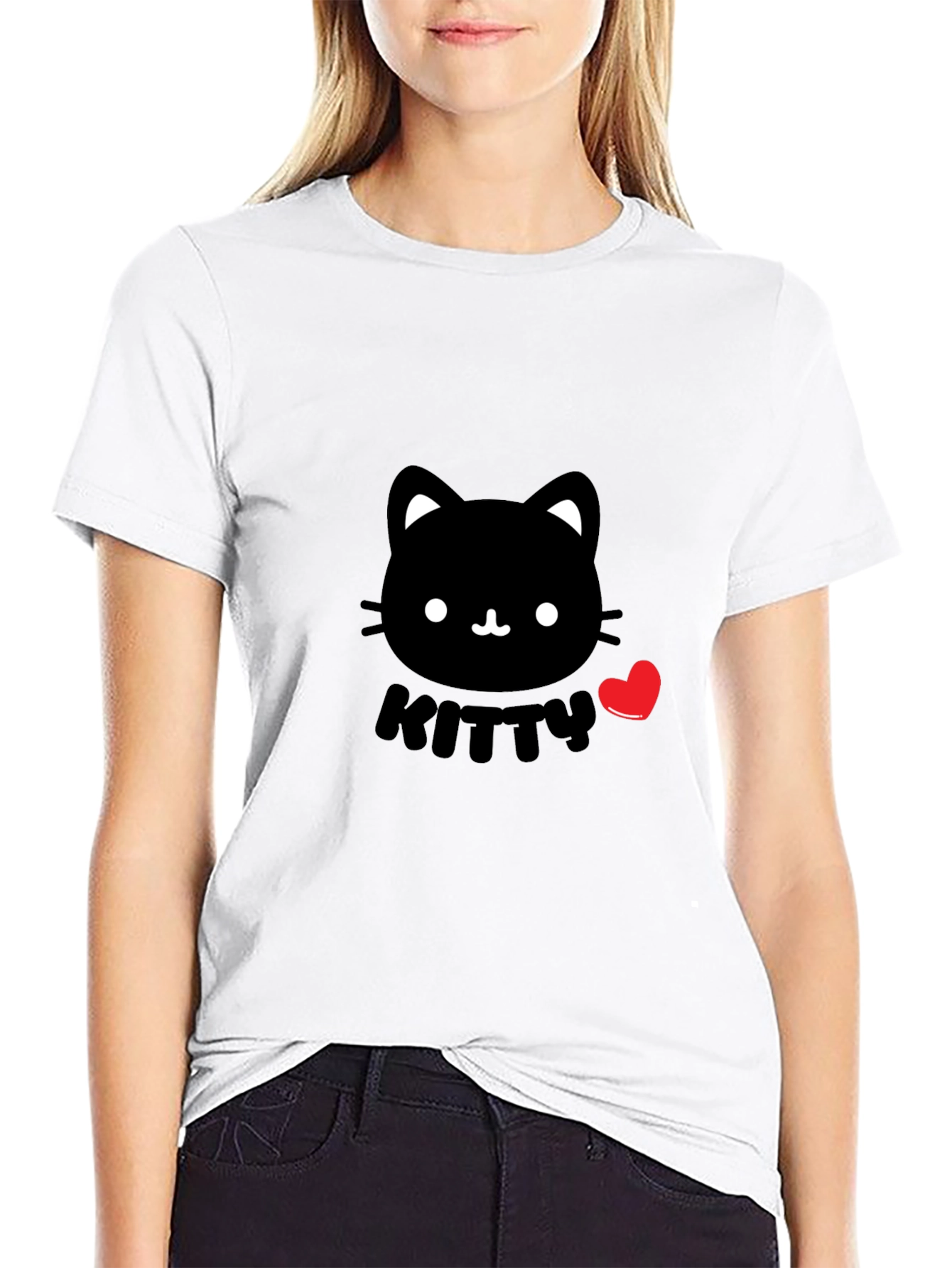 Kitty Cat Graphic T-Shirt - Soft Cotton Tee
