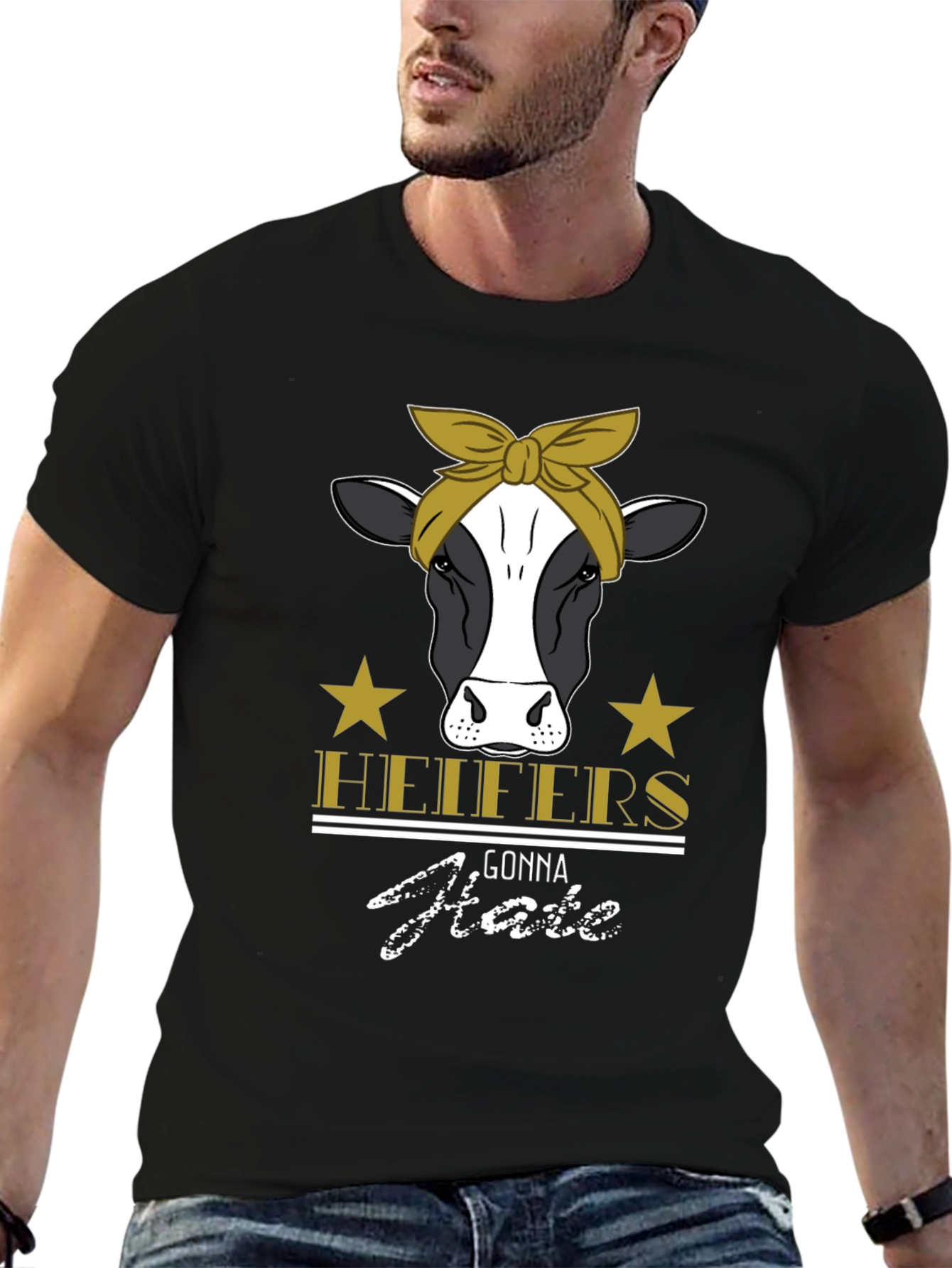Heifers Gonna Hate Graphic T-Shirt - Black Cotton