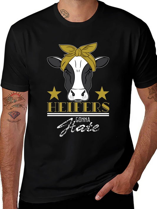 Heifers Gonna Hate Graphic T-Shirt - Black Cotton