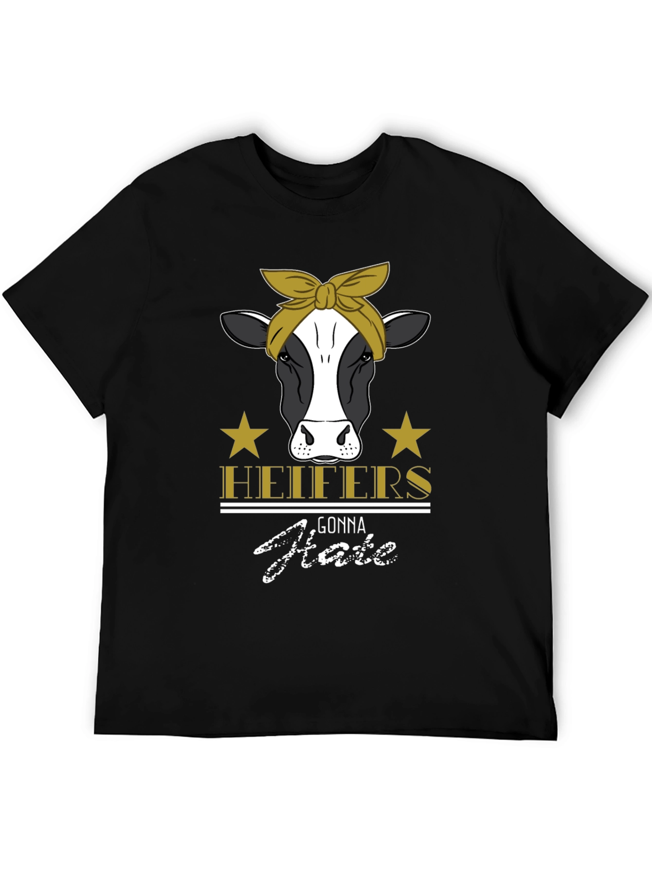 Heifers Gonna Hate Graphic T-Shirt - Black Cotton
