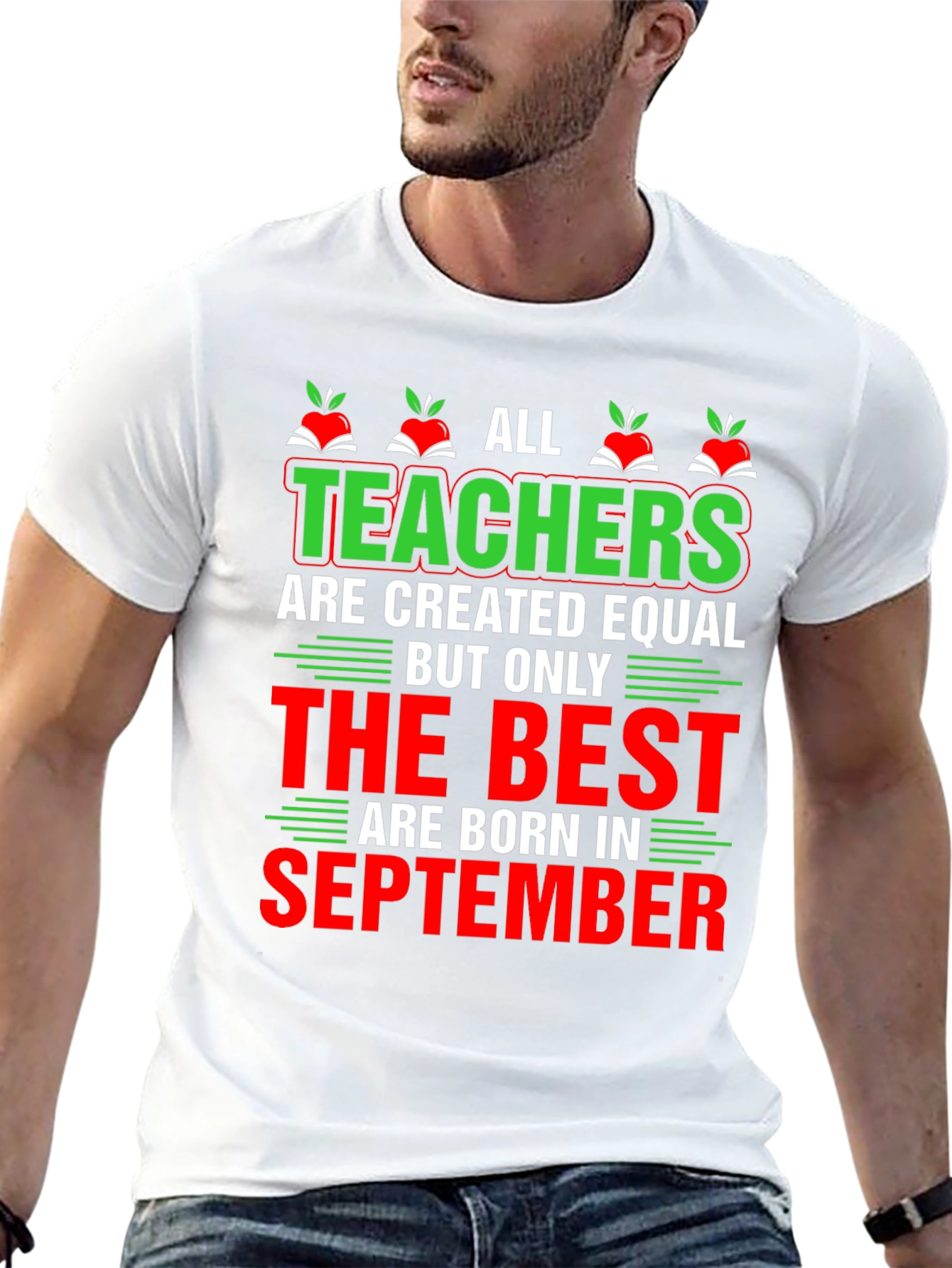 All Teachers are Created Equal September Birthday T-Shirt