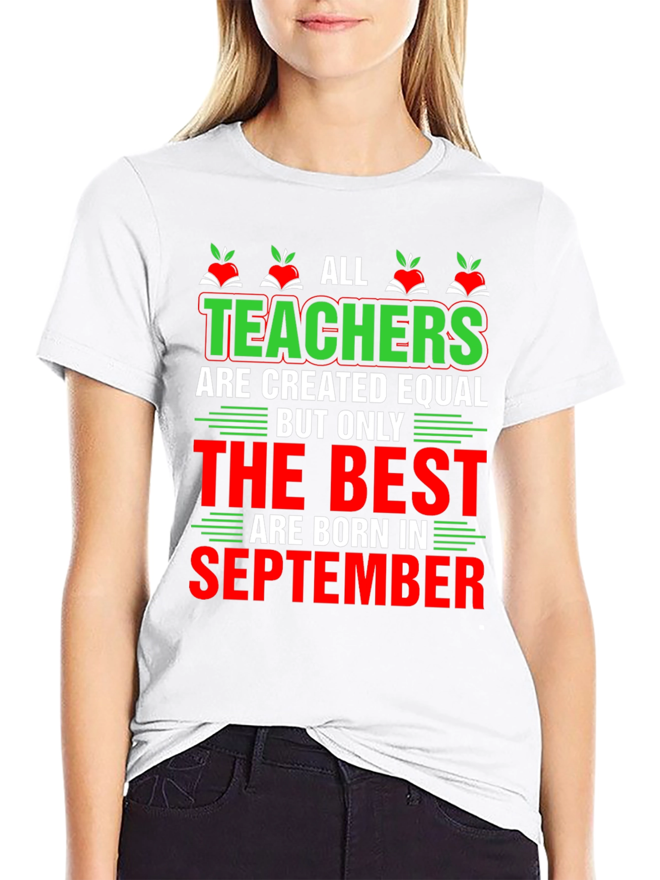 All Teachers are Created Equal September Birthday T-Shirt