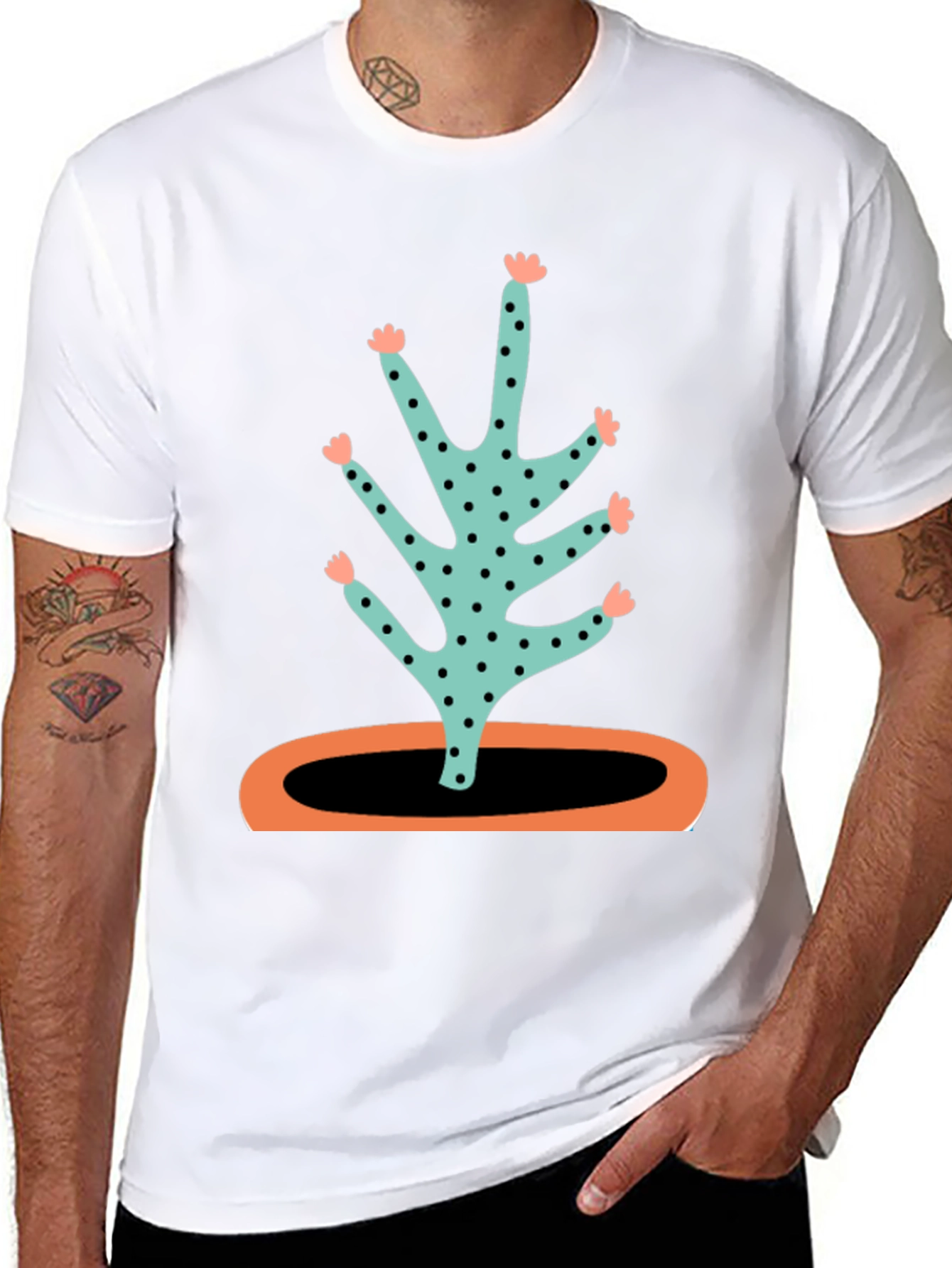 Funky Cactus Graphic T-Shirt