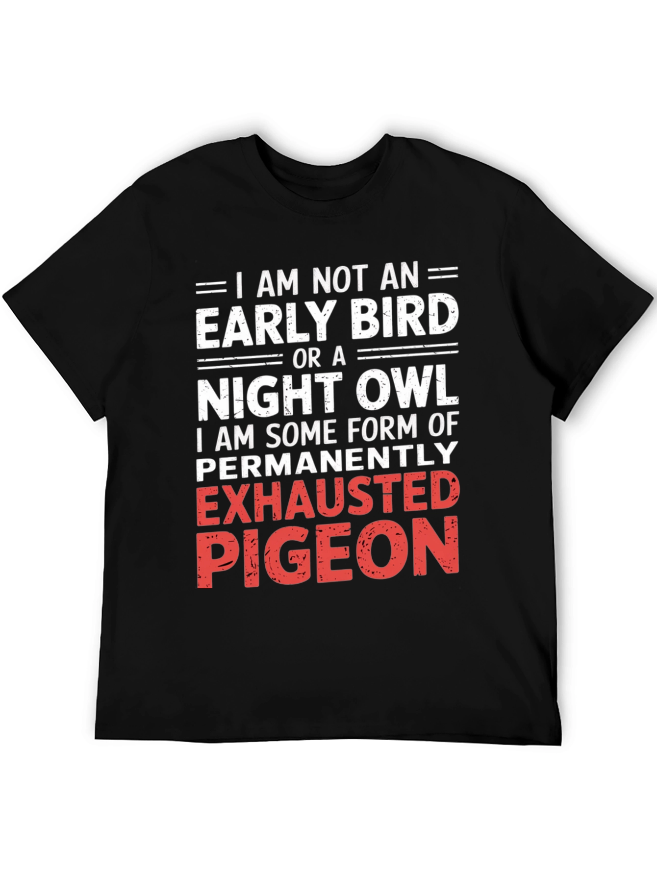 Exhausted Pigeon Graphic Tee - Funny Novelty Shirt