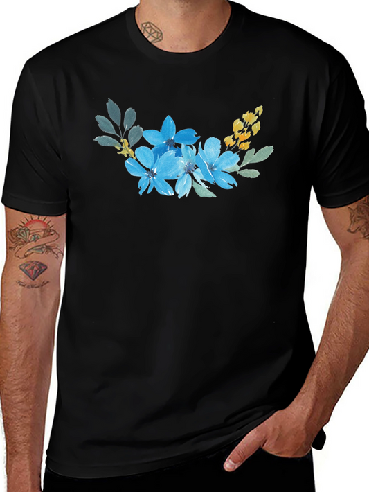 Floral Watercolor Graphic Tee - Soft Cotton