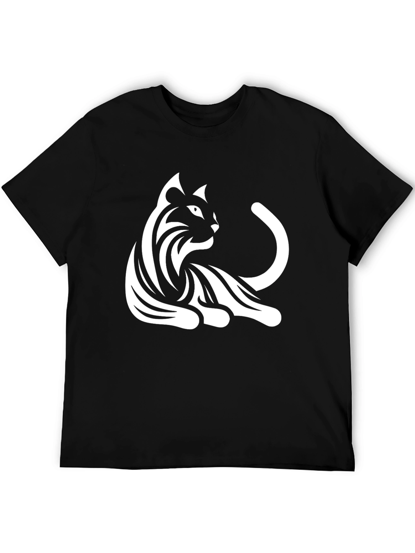 Cool Cat Graphic Tee - Black Cotton Blend