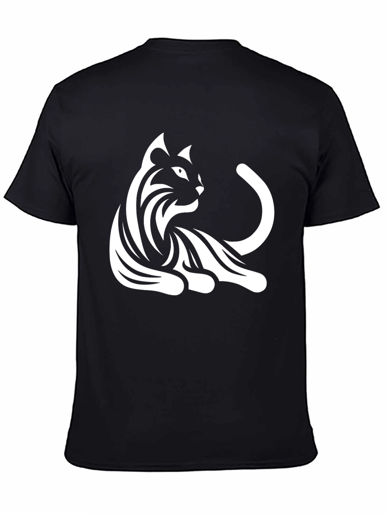 Cool Cat Graphic Tee - Black Cotton Blend
