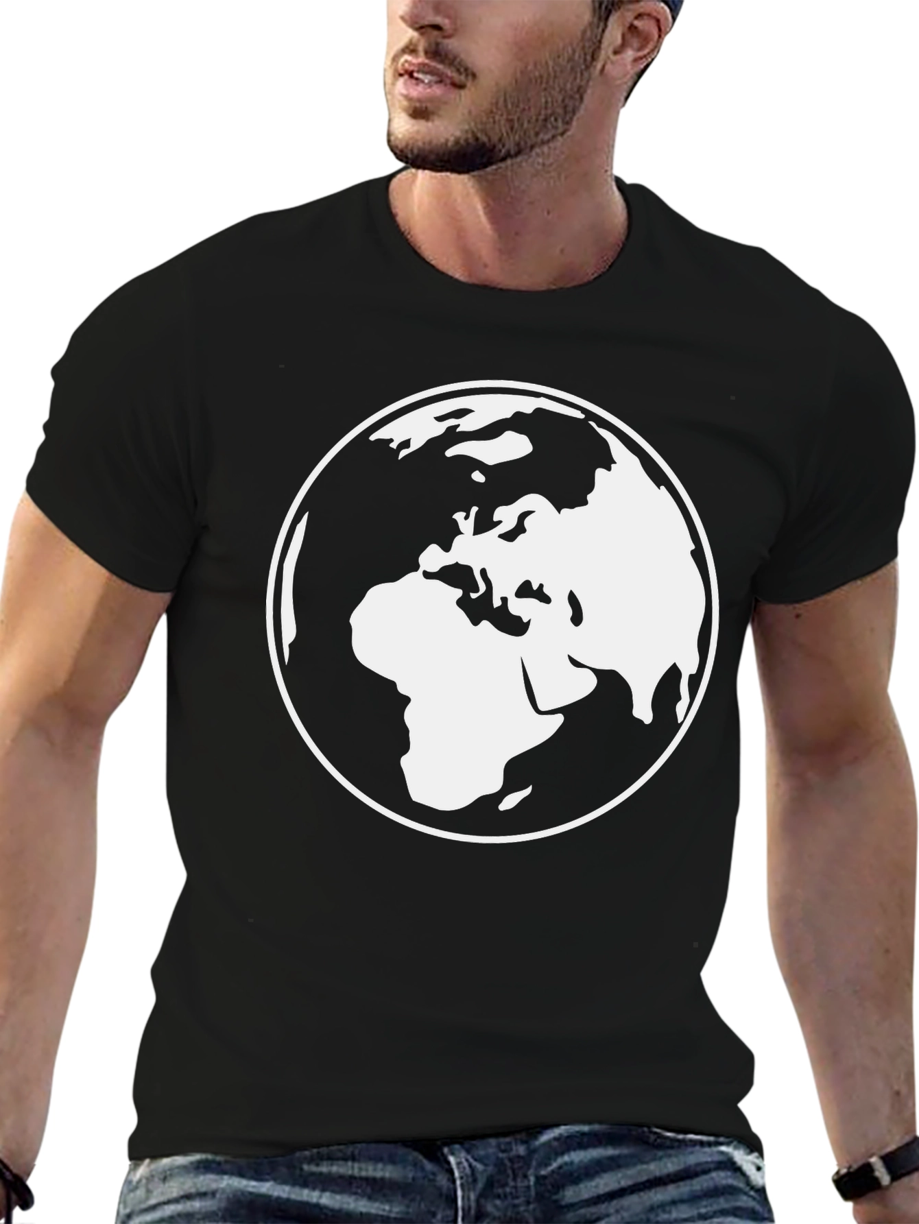 Globe Graphic Black T-Shirt