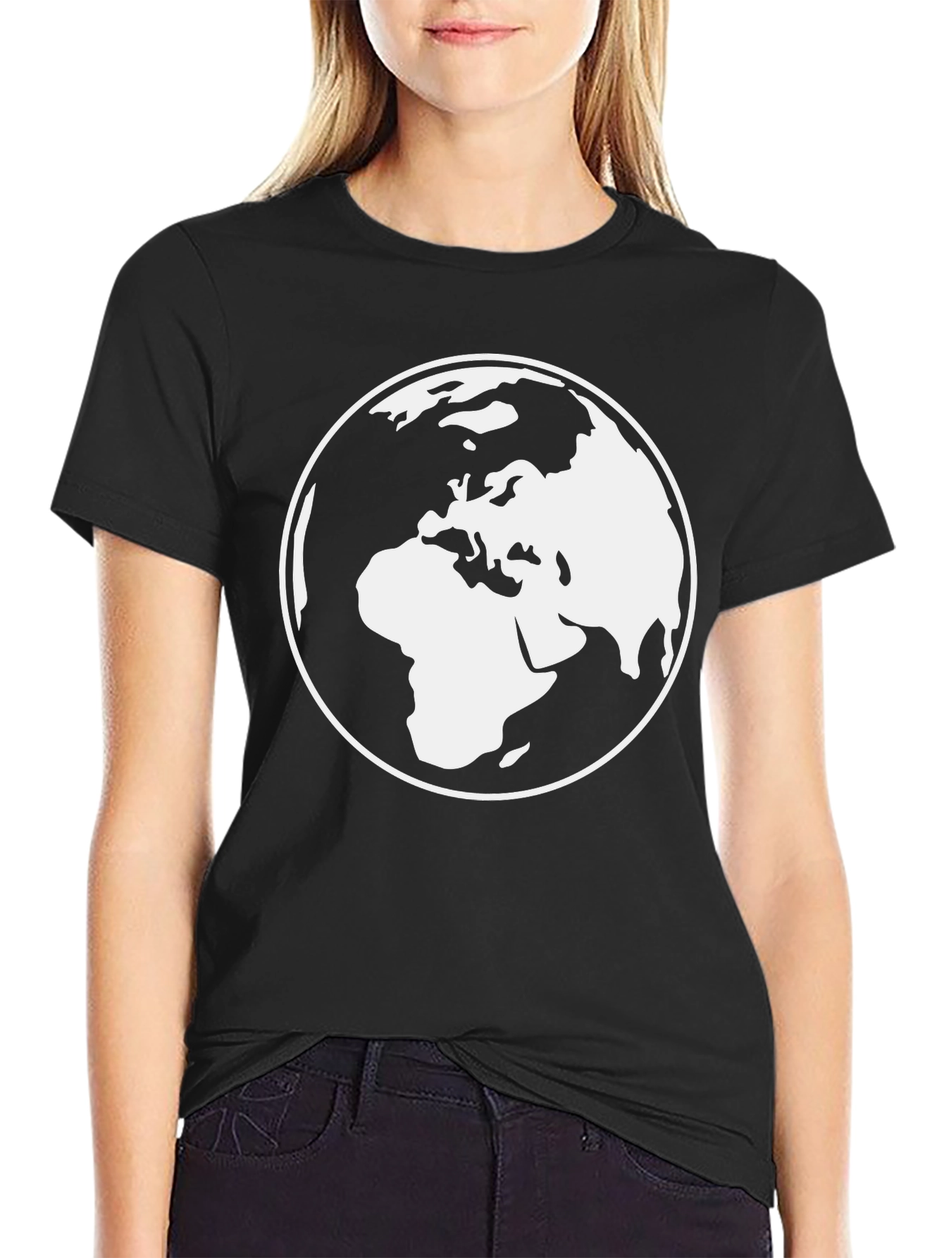Globe Graphic Black T-Shirt
