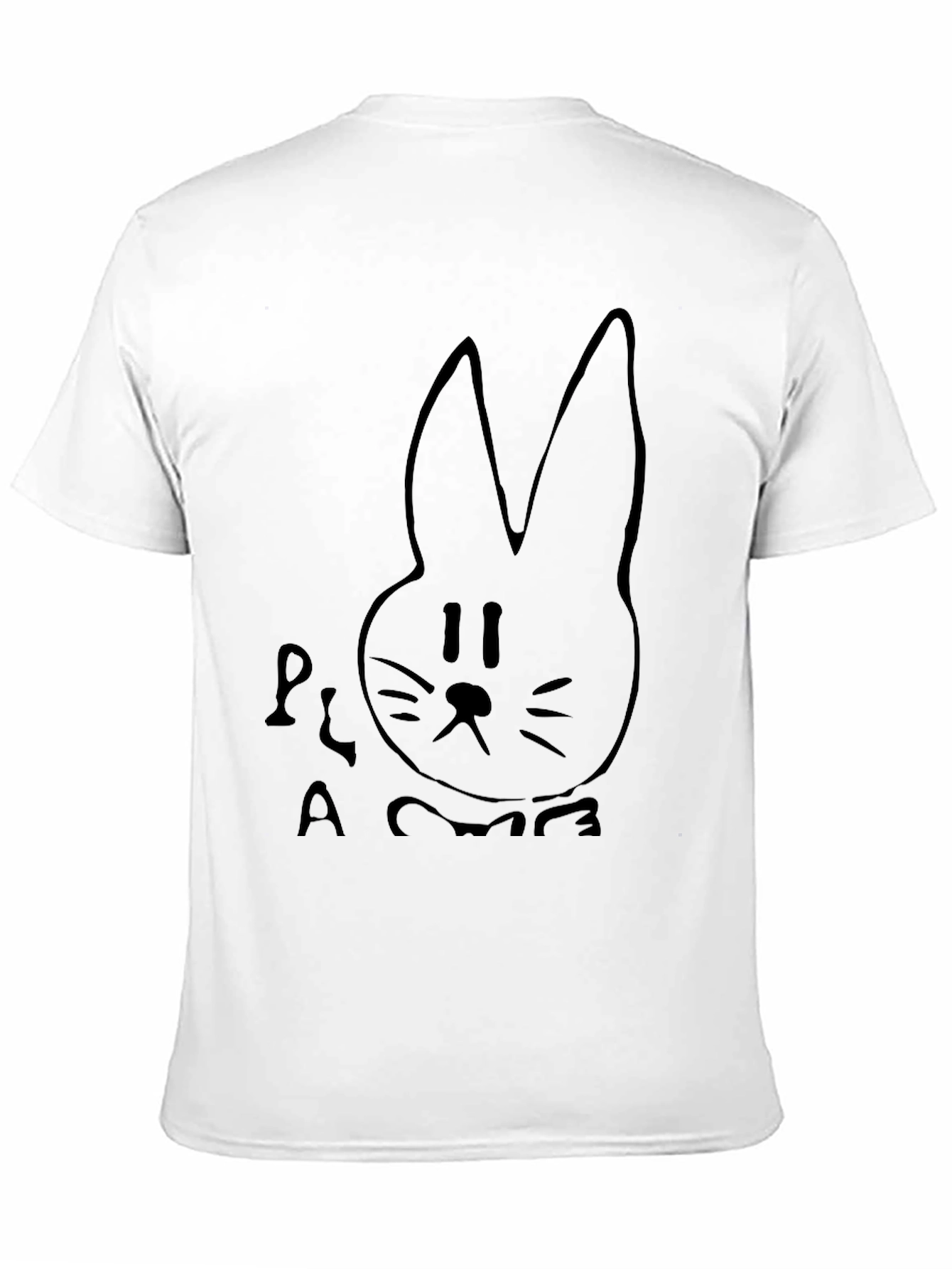 Black Bunny Graphic Print Tee