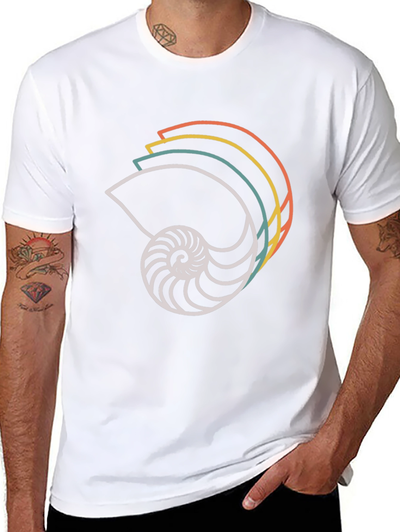 Retro Nautical Shell Graphic Tee