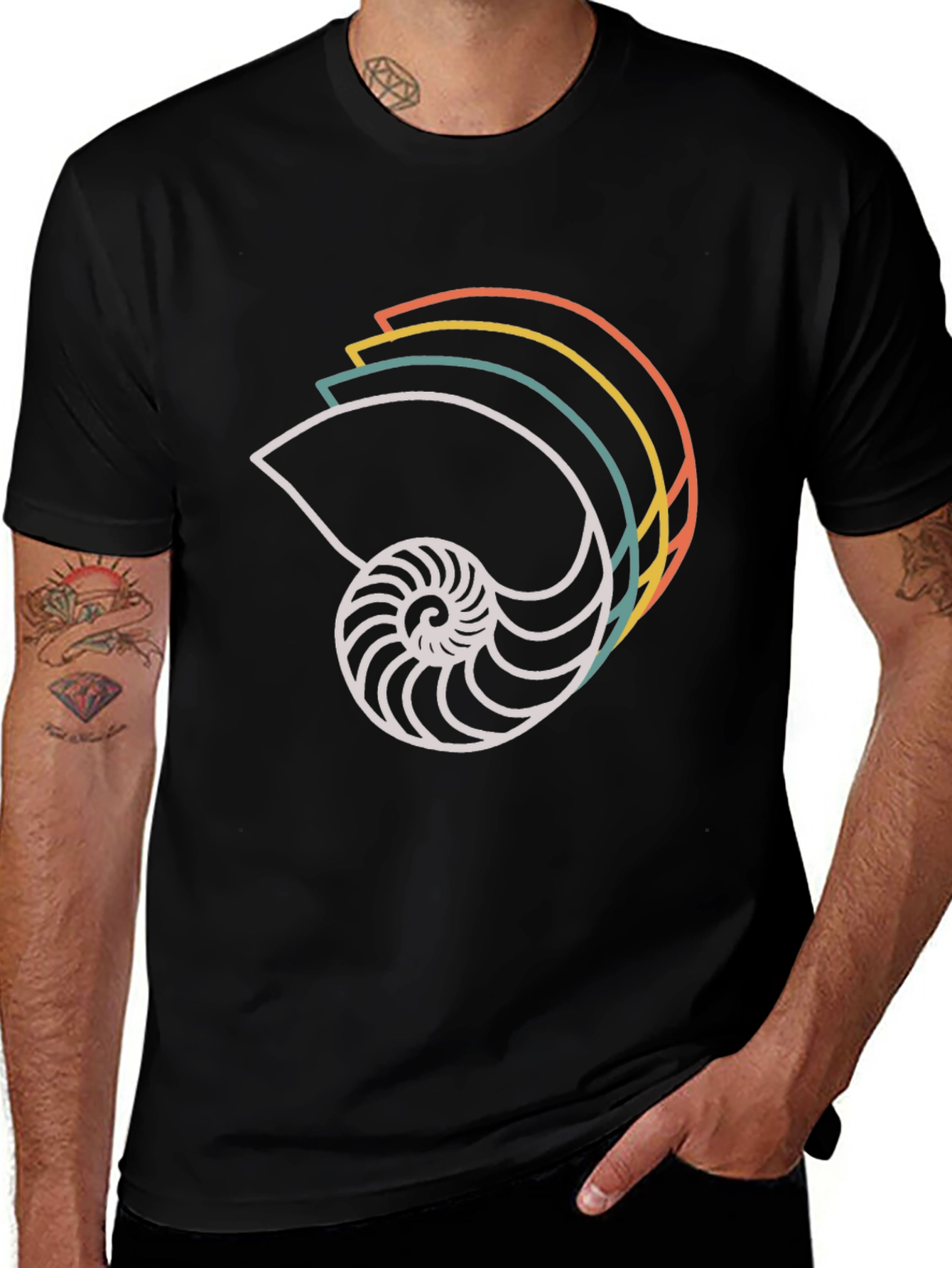 Retro Nautical Shell Graphic Tee