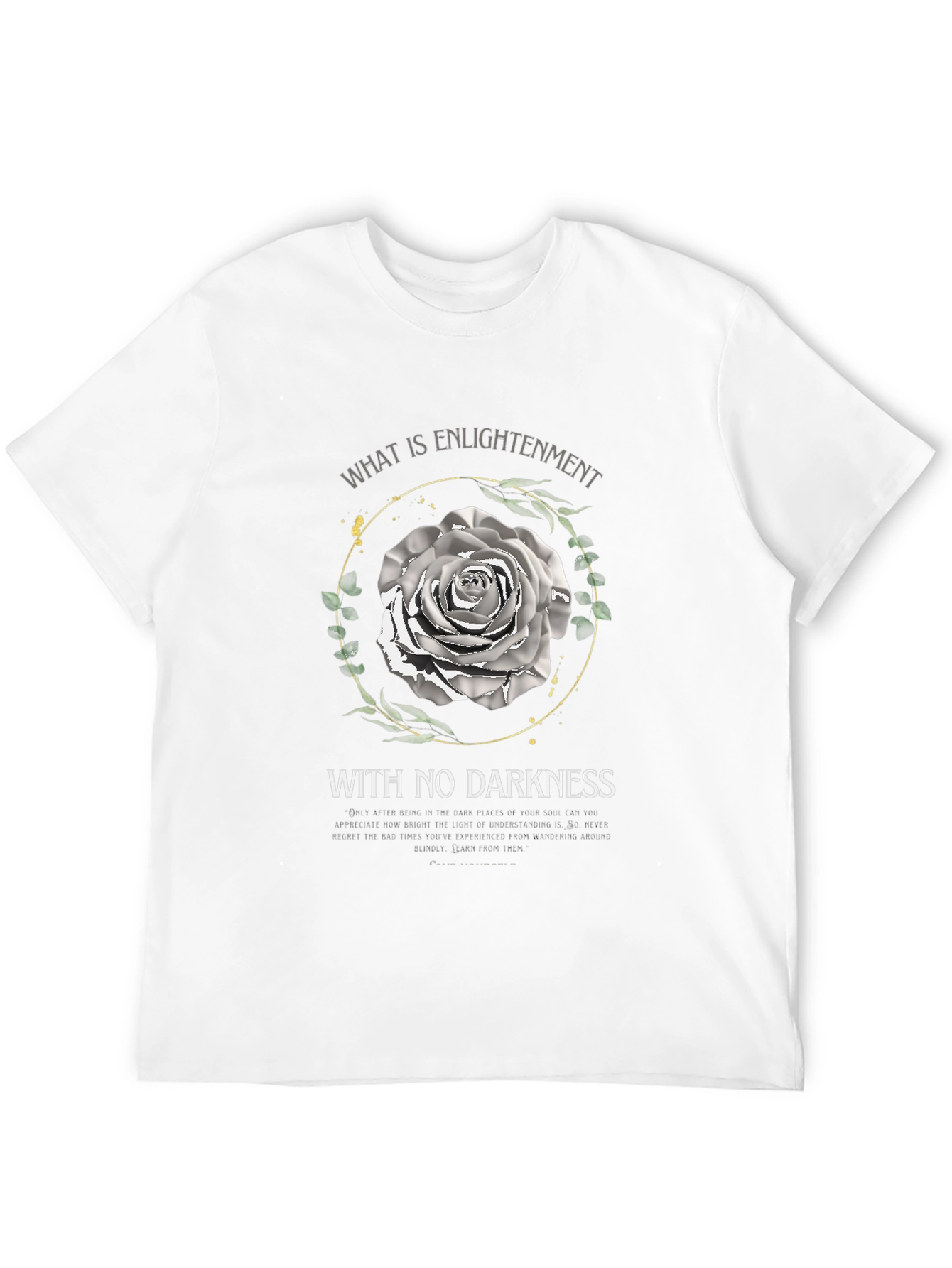 Enlightenment Rose Graphic Tee - Unisex Black T-Shirt