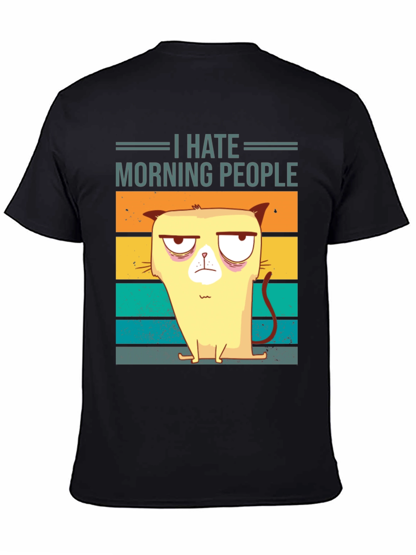 Grumpy Cat I Hate Morning People Graphic T-Shirt