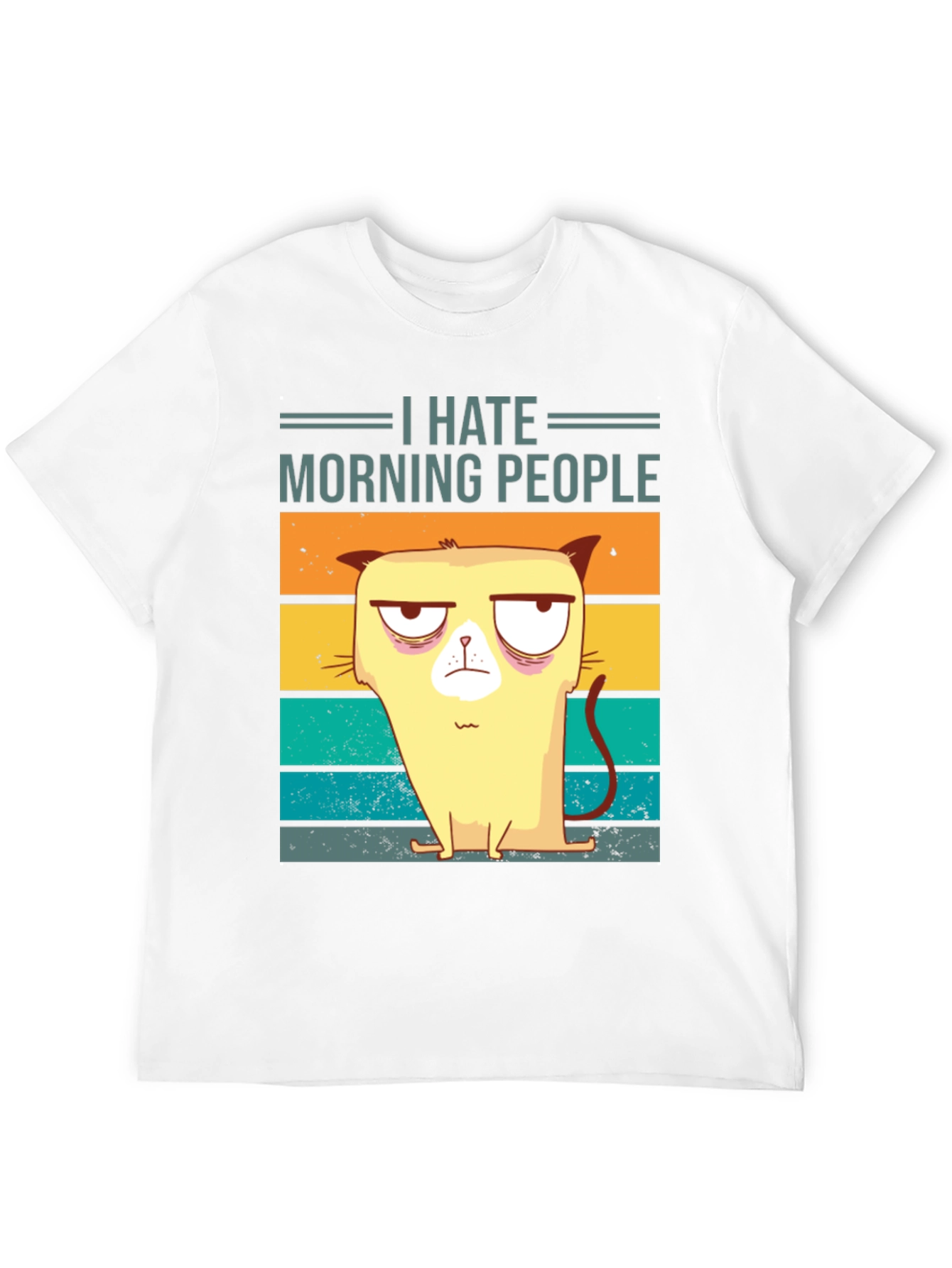 Grumpy Cat I Hate Morning People Graphic T-Shirt